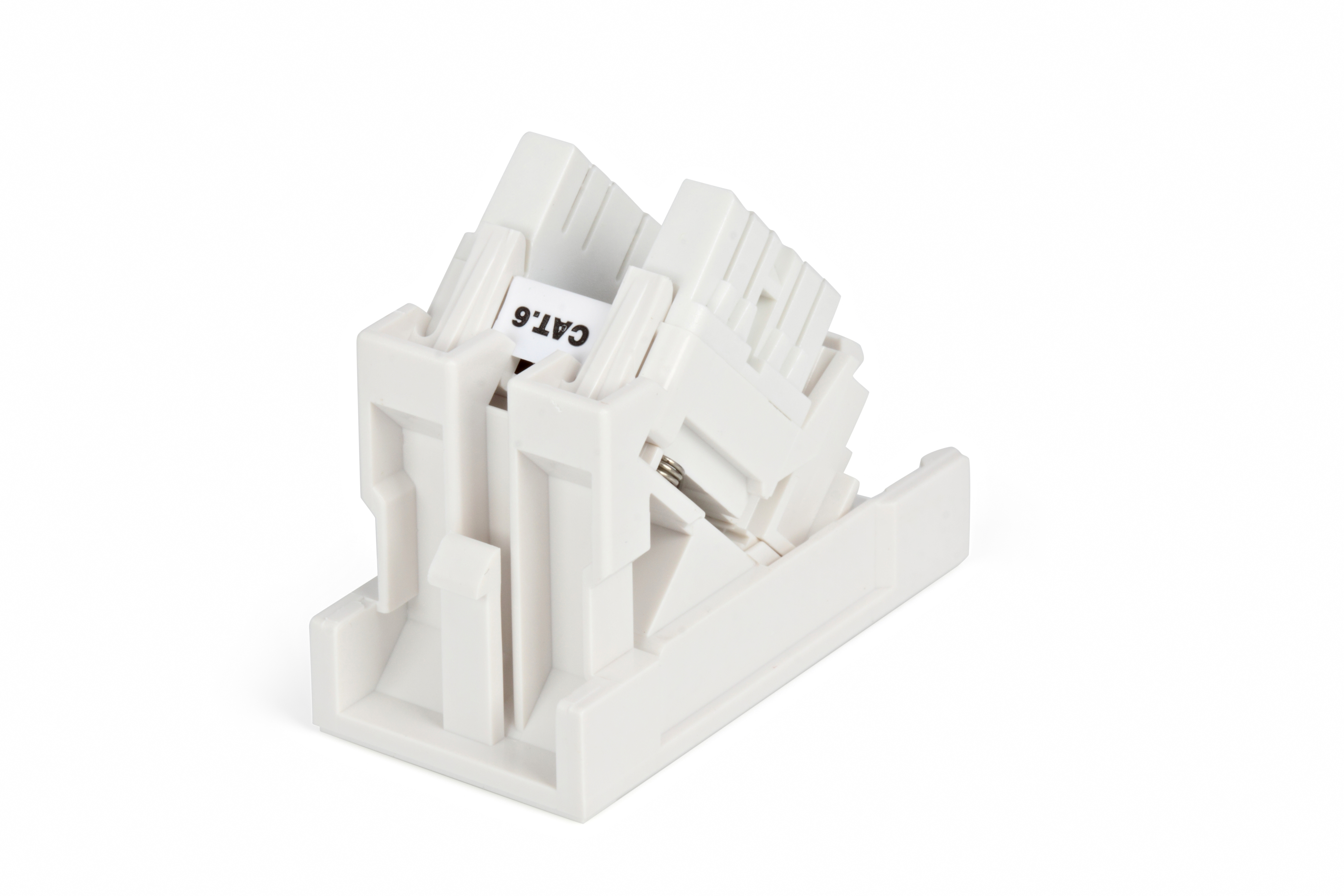 Hyperline SIP2K-C6-M45-22.5 Розетка (вставка) 45x22,5 (аналог Mosaic) с наклонным модулем RJ-45 категории 6 — фото