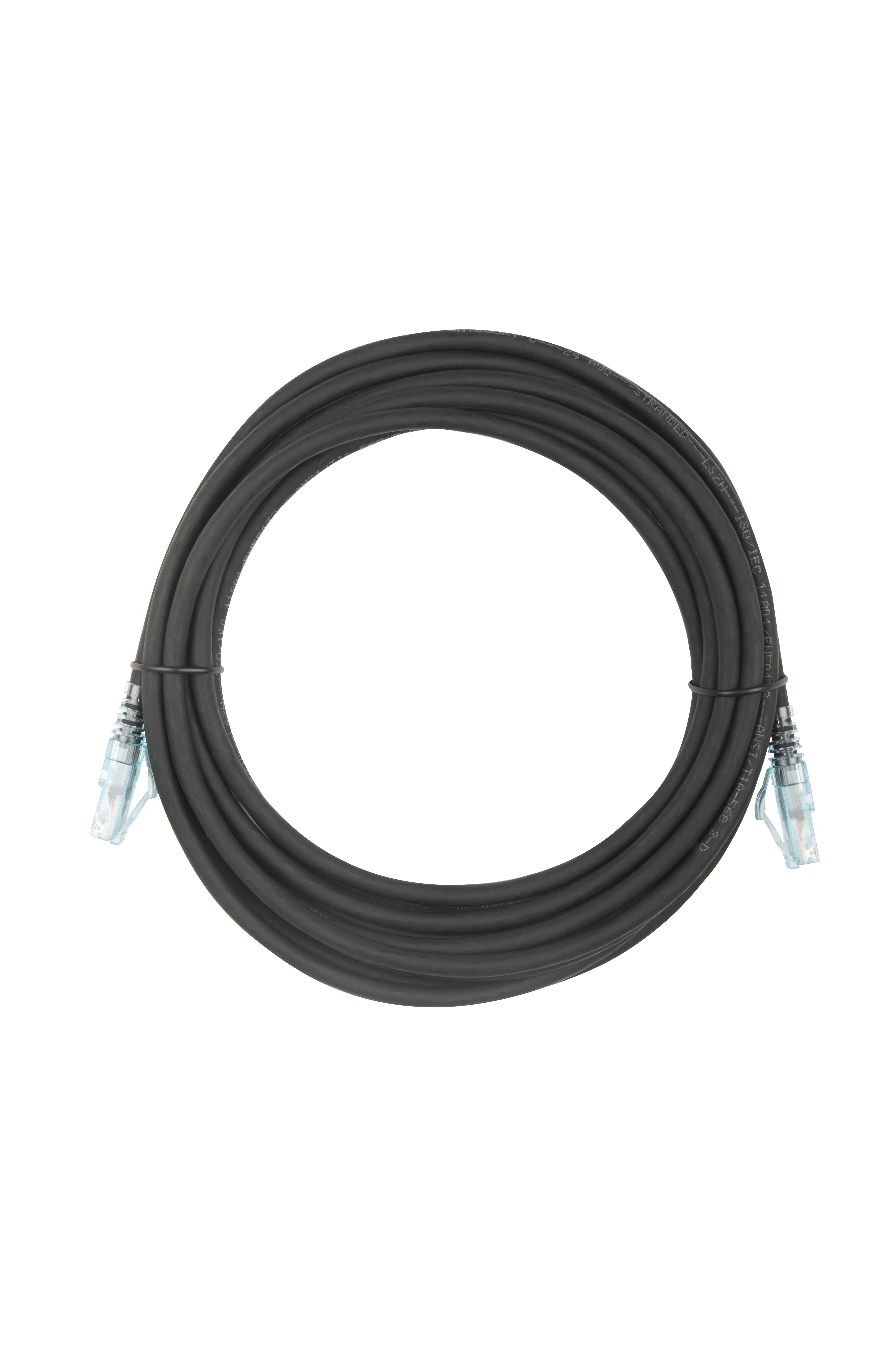 Hyperline PC-LPM-UTP-RJ45-RJ45-C6-5M-LSZH-BK Патч-корд RJ-45/RJ-45, неэкранированный U/UTP, категория 6 (100% Fluke Component Tested), 24AWG, LSZH, 5 м, черный — фото