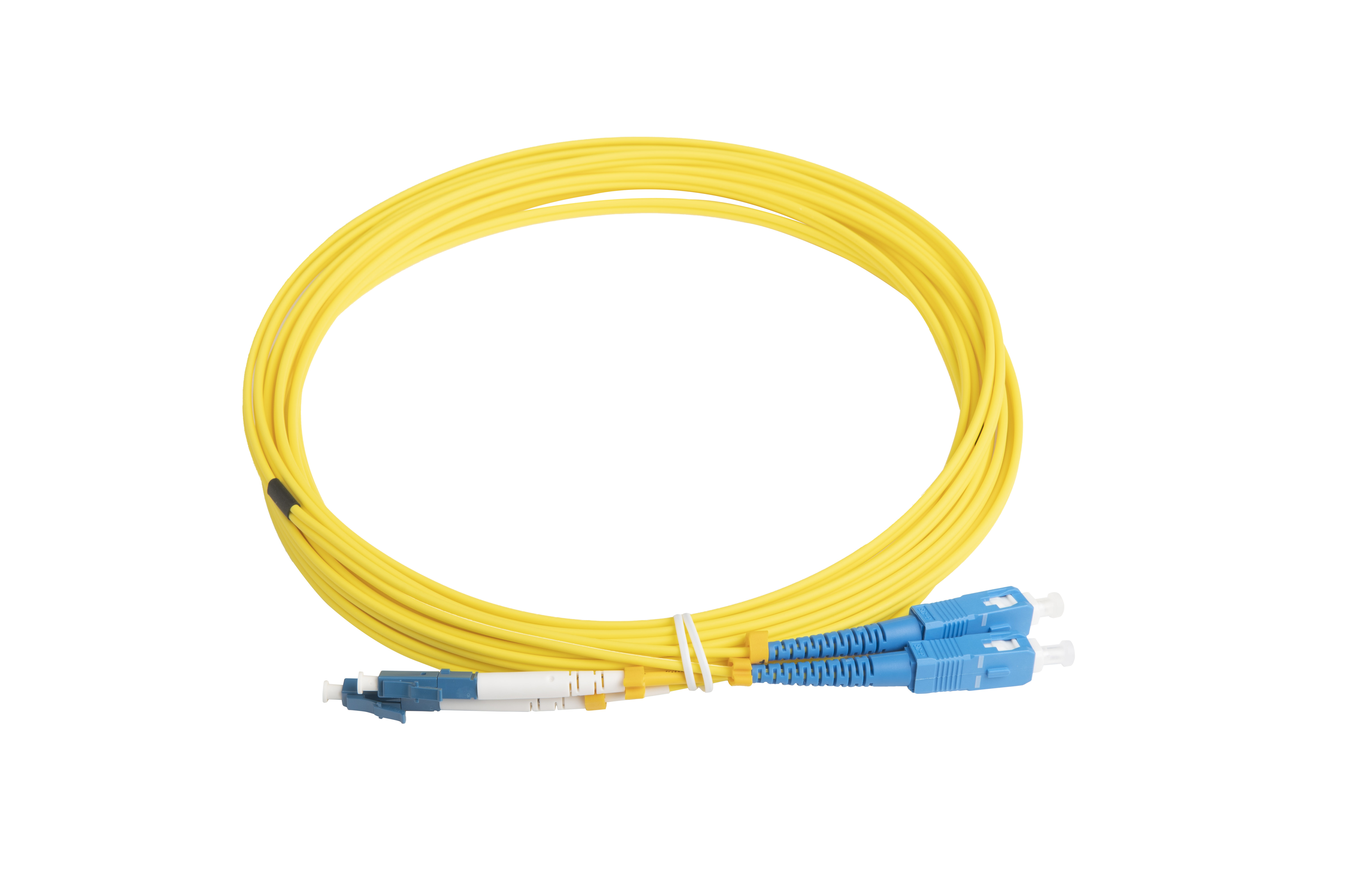 Hyperline FC-D2-9-LC/UR-SC/UR-H-5M-LSZH-YL Патч-корд волоконно-оптический (шнур) SM 9/125 (OS2), LC/UPC-SC/UPC, 2.0 мм, duplex, LSZH, 5 м