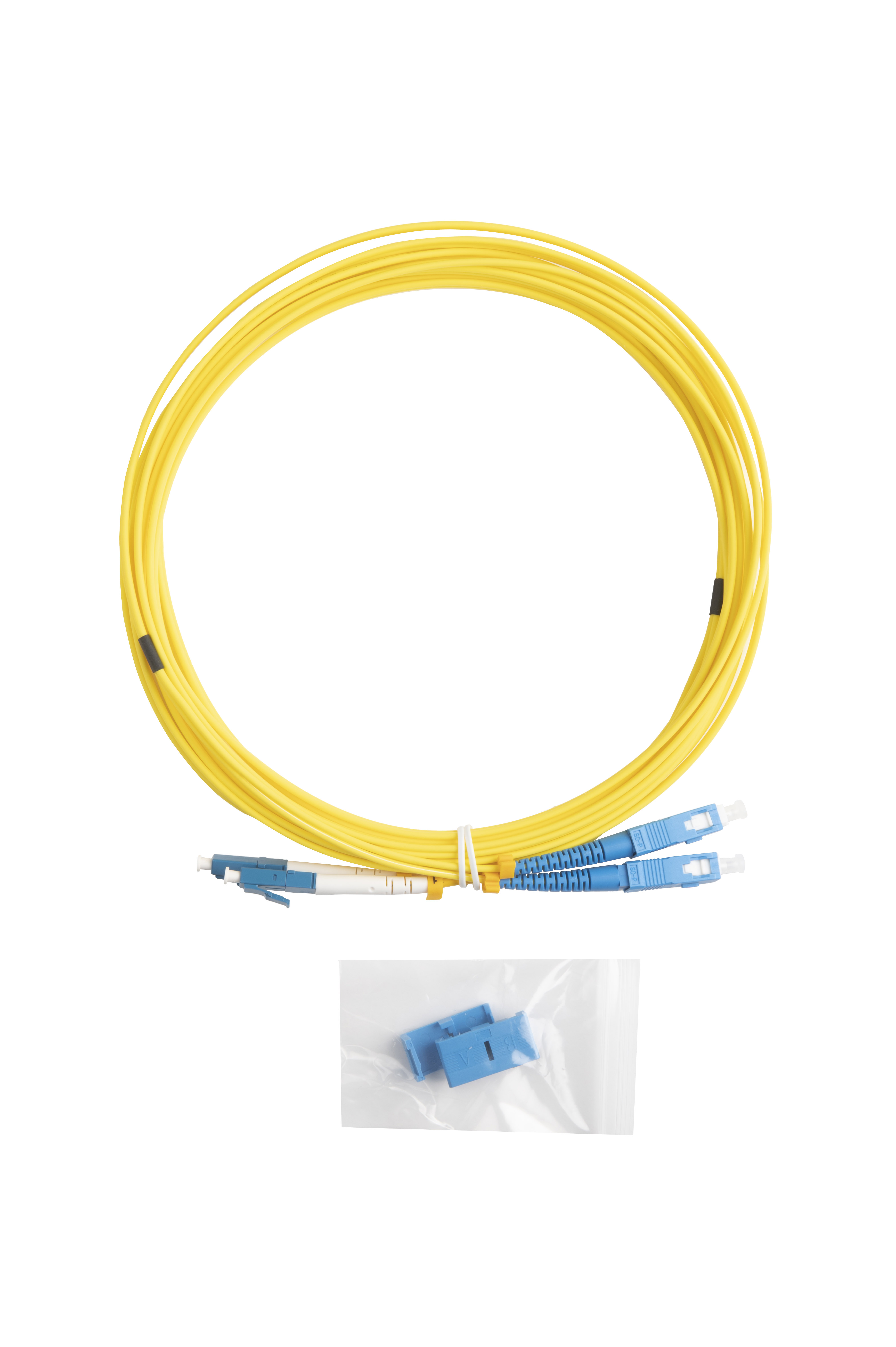 Hyperline FC-D2-9-LC/UR-SC/UR-H-5M-LSZH-YL Патч-корд волоконно-оптический (шнур) SM 9/125 (OS2), LC/UPC-SC/UPC, 2.0 мм, duplex, LSZH, 5 м — фото