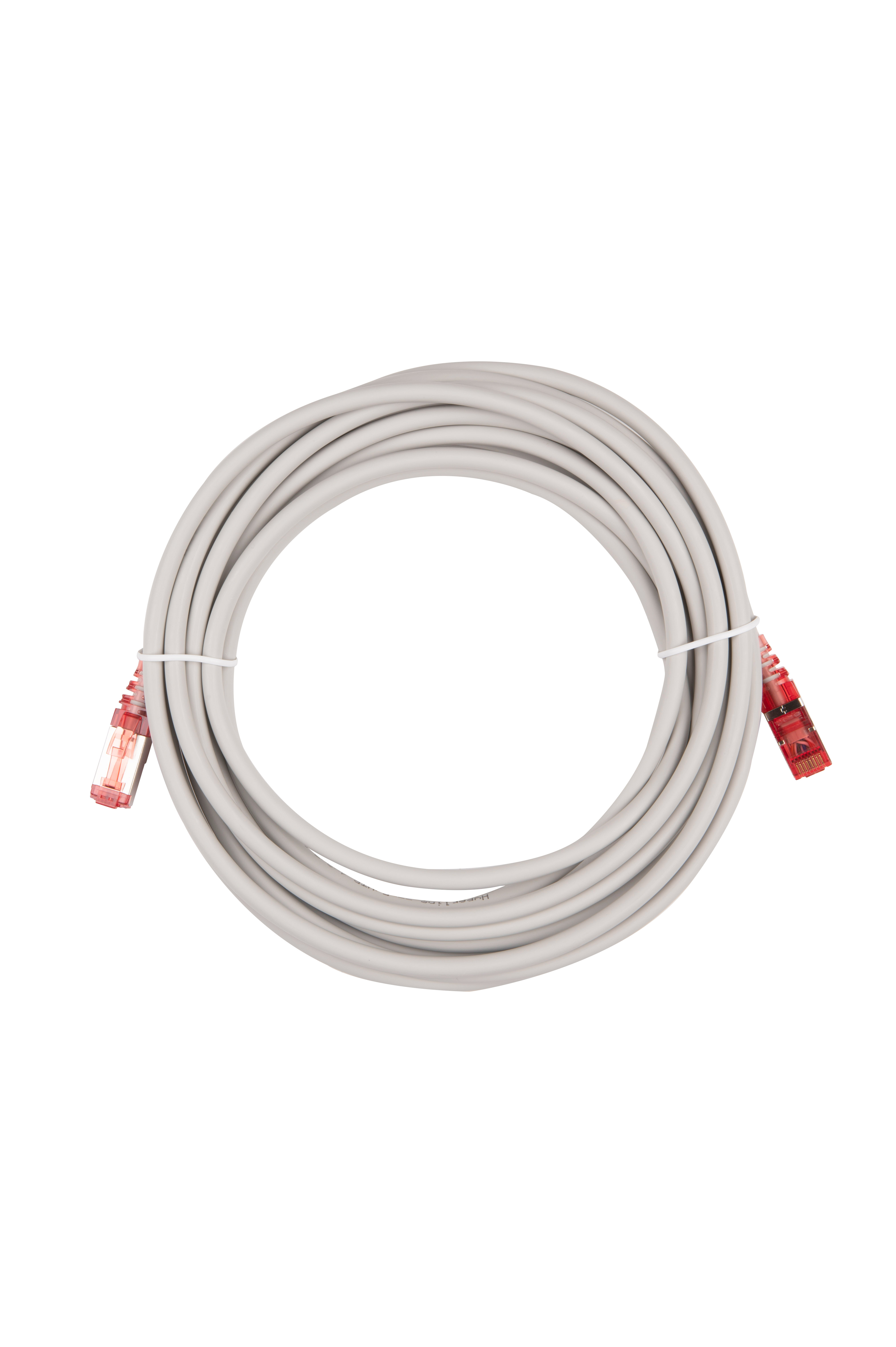 Hyperline PC-LPM-STP-RJ45-RJ45-C5e-5M-LSZH-GY Патч-корд F/UTP, экранированный, Cat.5e (100% Fluke Component Tested), LSZH, 5 м, серый — фото
