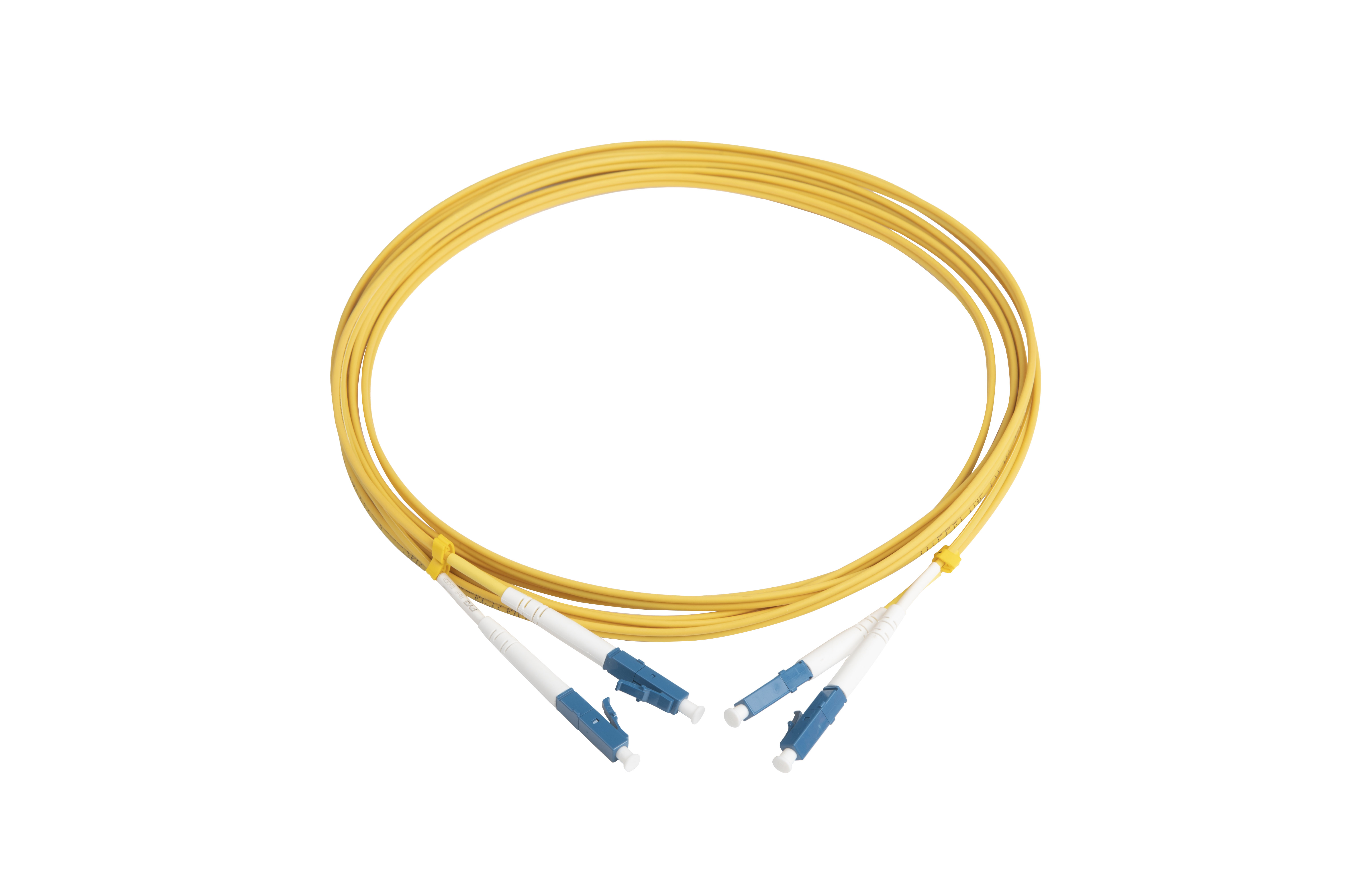 Hyperline FC-D2-9-LC/UR-LC/UR-H-3M-LSZH-YL Патч-корд волоконно-оптический (шнур) SM 9/125 (OS2), LC/UPC-LC/UPC, 2.0 мм, duplex, LSZH, 3 м