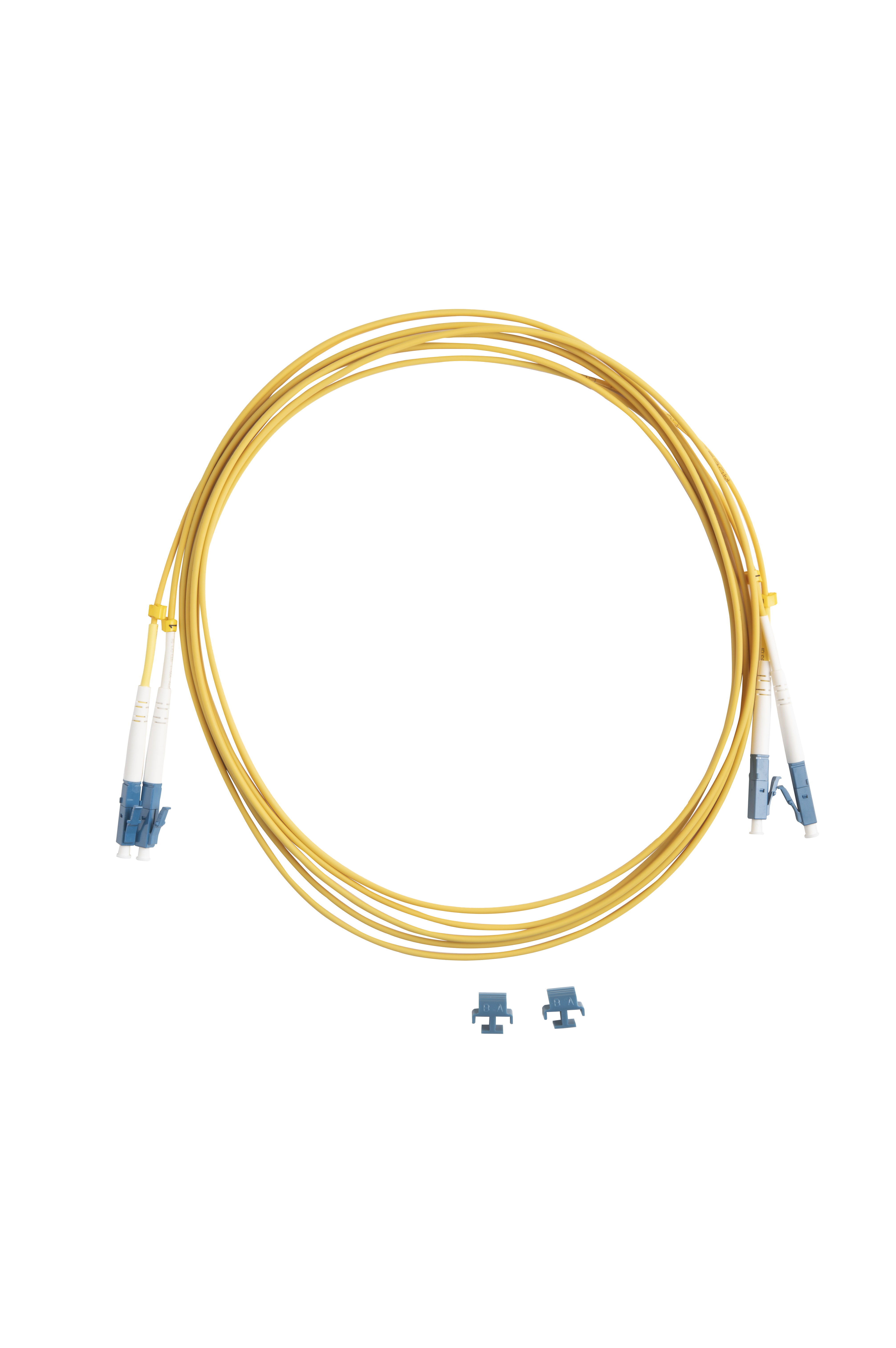 Hyperline FC-D2-9-LC/UR-LC/UR-H-3M-LSZH-YL Патч-корд волоконно-оптический (шнур) SM 9/125 (OS2), LC/UPC-LC/UPC, 2.0 мм, duplex, LSZH, 3 м — фото
