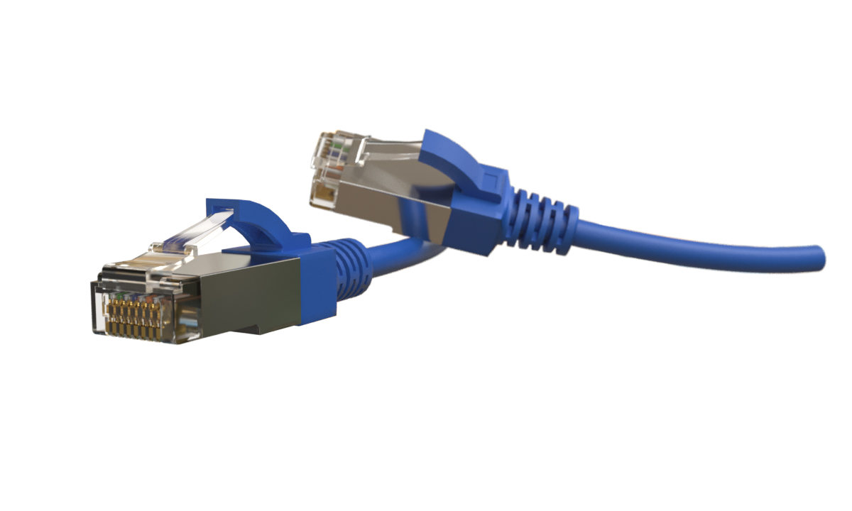 Hyperline PC-LPT-SFTP-RJ45-RJ45-C6-1M-LSZH-BL Патч-корд S/FTP, экранированный, категория 6 (100% Fluke Component Tested), 28AWG, LSZH, 1 м, синий