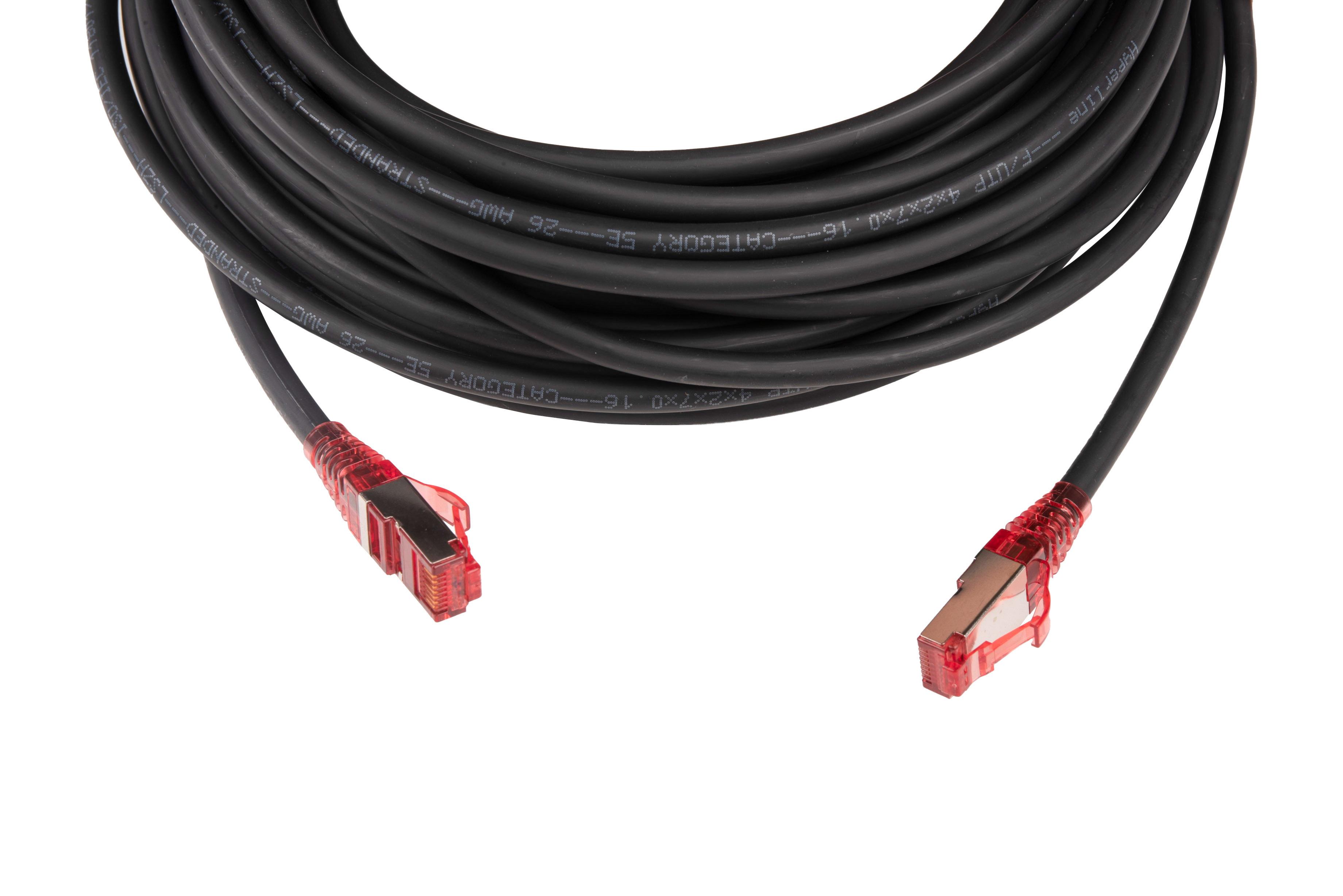 Hyperline PC-LPM-STP-RJ45-RJ45-C6-15M-LSZH-BK Патч-корд RJ-45/RJ-45, экранированный U/FTP, категория 6 (100% Fluke Component Tested), 26AWG, LSZH, 15 м, черный — фото