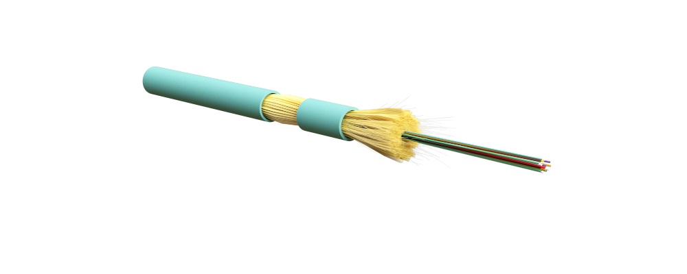 Hyperline FO-MC3-IN-503-12-LSZH-AQ Кабель волоконно-оптический 50/125 (OM3) многомодовый, для патч-кордов и кабельных сборок с коннекторами MPO/MTP, 12 волокон, для внутренней прокладки, LSZH, нг(А)-HF, 0°C – +70°C, 3.0 мм, аква