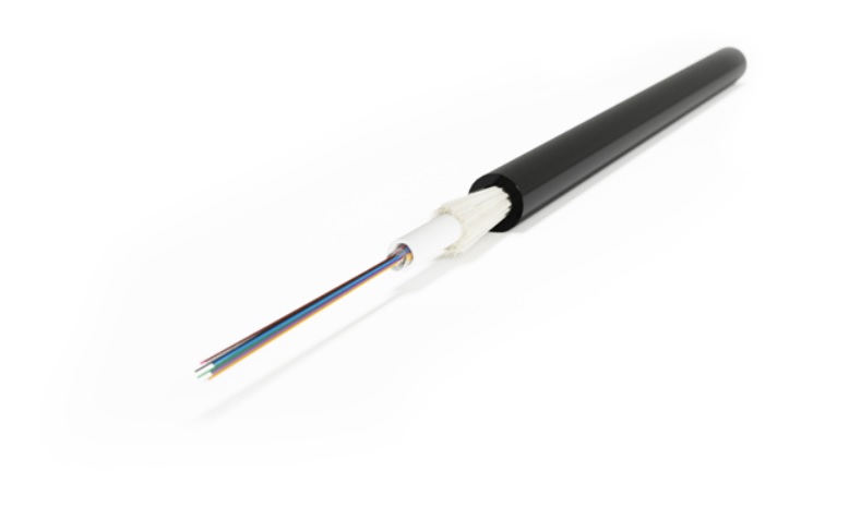 Hyperline FO-ST-IN/OUT-62-16-LSZH-BK Кабель волоконно-оптический многомодовый 62.5/125 (OM1), 16 волокон, одномодульный, водоблокирующий гель, армированный стекловолокном, LSZH, нг(А)-HF, внутренний/внешний -40°С – +70°С, черный — фото