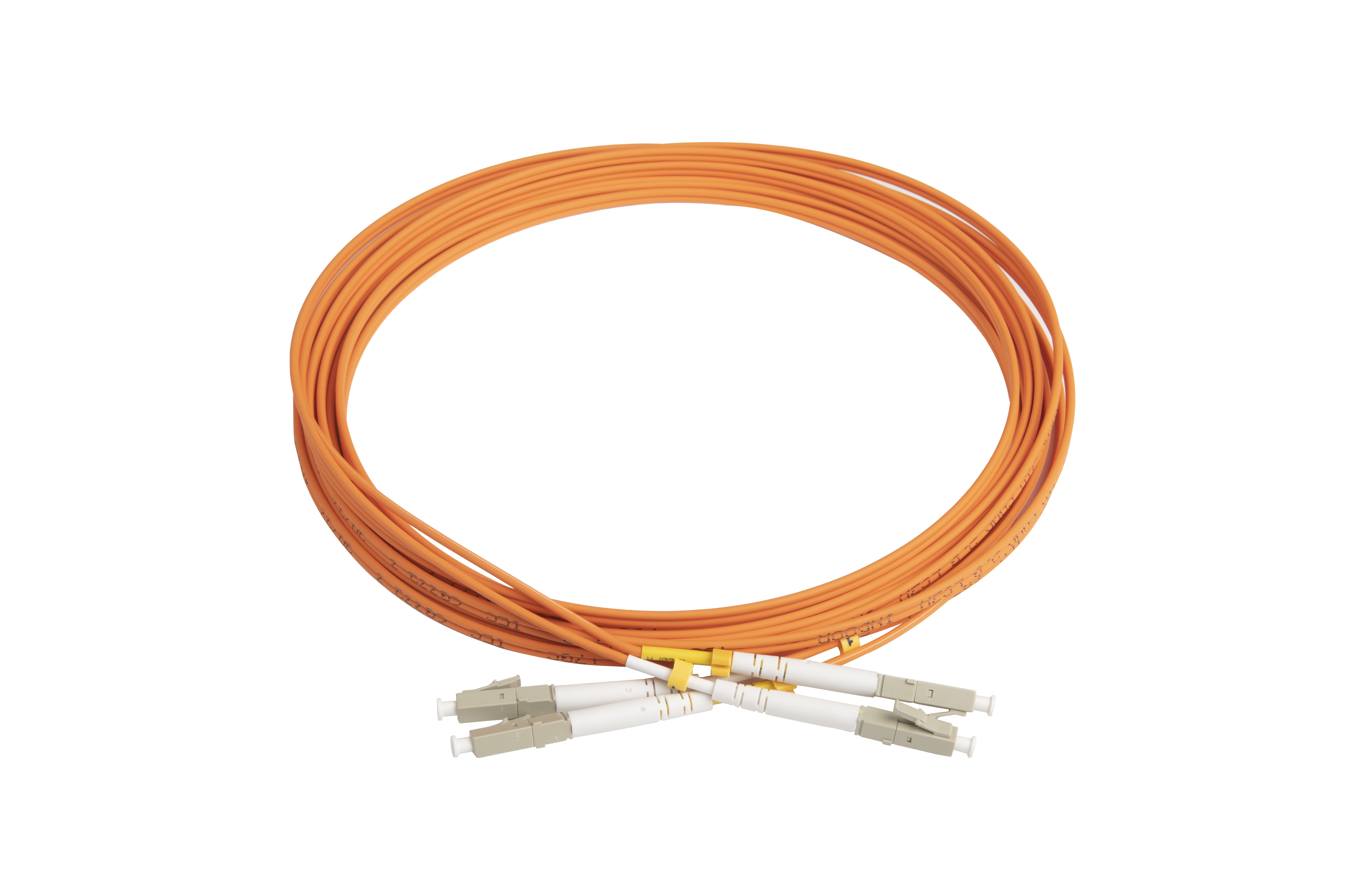 Hyperline FC-D2-50-LC/UR-LC/UR-H-5M-LSZH-OR Патч-корд волоконно-оптический (шнур) MM 50/125 (OM2), LC-LC, UPC, duplex, 2.0 мм, LSZH, 5 м (замена FC-D2-50-LC/PR-LC/PR-H-5M-LSZH-OR)