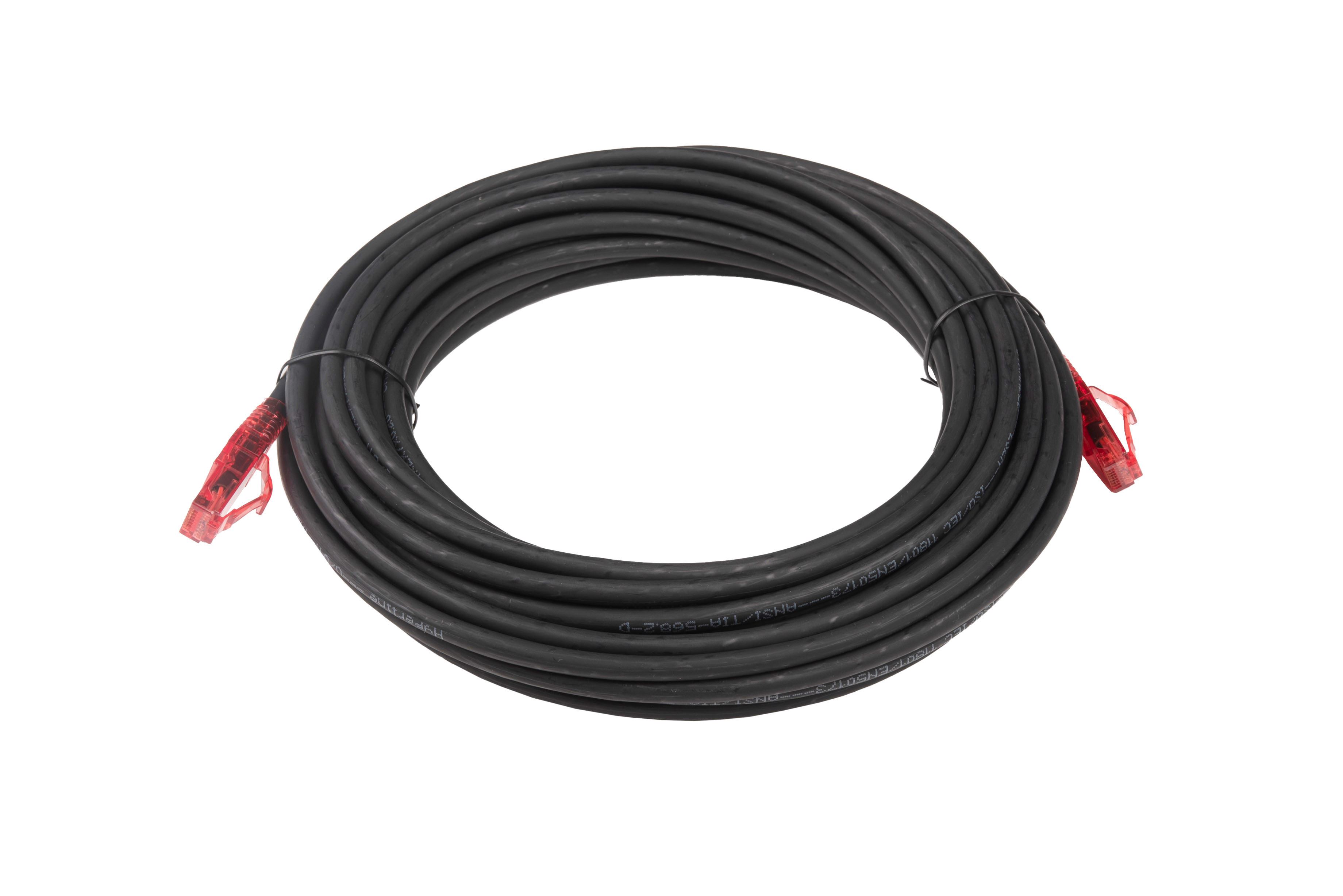 Hyperline PC-LPM-UTP-RJ45-RJ45-C5e-10M-LSZH-BK Патч-корд RJ-45/RJ-45, неэкранированный U/UTP, категория 5e (100% Fluke Component Tested), 24AWG, LSZH, 10 м, черный — фото