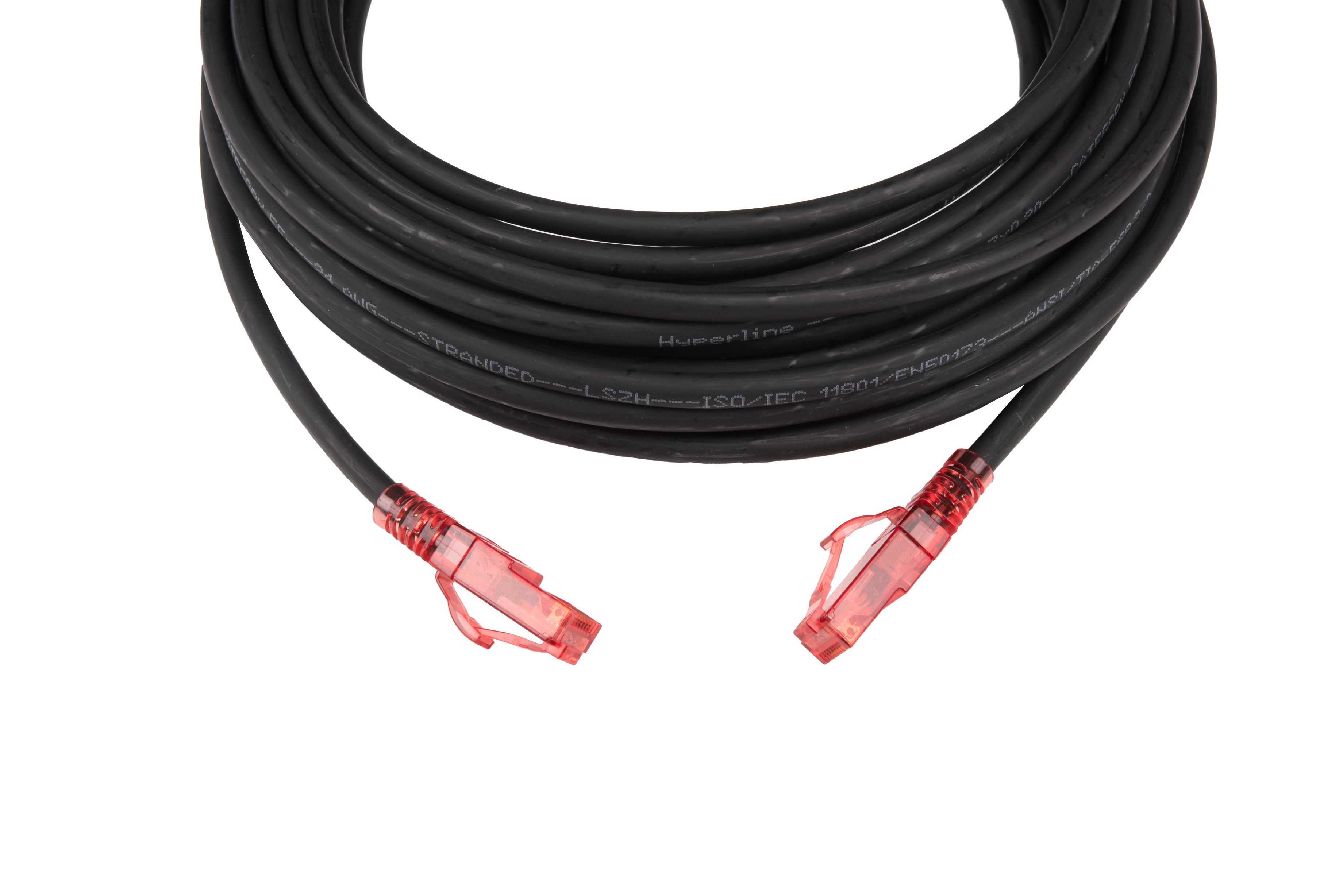 Hyperline PC-LPM-UTP-RJ45-RJ45-C5e-10M-LSZH-BK Патч-корд RJ-45/RJ-45, неэкранированный U/UTP, категория 5e (100% Fluke Component Tested), 24AWG, LSZH, 10 м, черный — фото