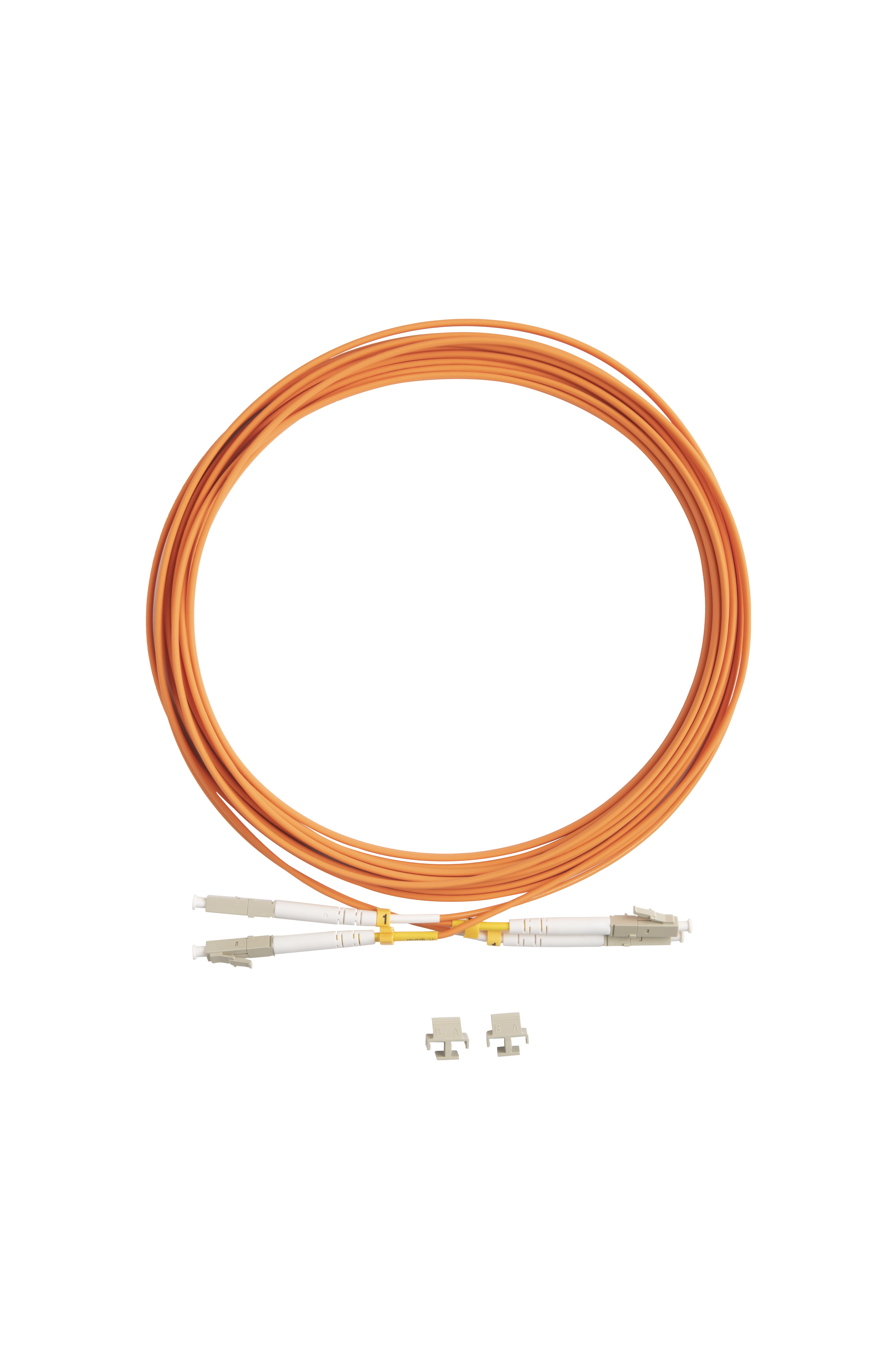 Hyperline FC-D2-50-LC/UR-LC/UR-H-5M-LSZH-OR Патч-корд волоконно-оптический (шнур) MM 50/125 (OM2), LC-LC, UPC, duplex, 2.0 мм, LSZH, 5 м (замена FC-D2-50-LC/PR-LC/PR-H-5M-LSZH-OR) — фото