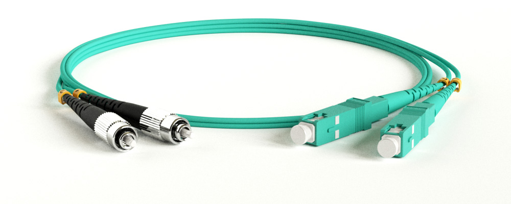 Hyperline FC-D2-503-FC/UR-SC/UR-H-5M-LSZH-AQ Патч-корд волоконно-оптический (шнур) MM 50/125 (OM3), FC-SC, UPC, duplex, 2.0 мм, до 100G, LSZH, 5 м (замена FC-D2-503-FC/PR-SC/PR-H-5M-LSZH-AQ)