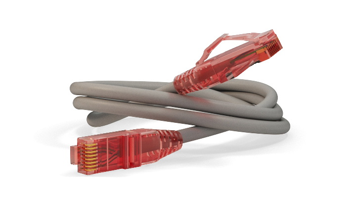 Hyperline PC-LPM-UTP-RJ45-RJ45-C5e-1M-LSZH-GY Патч-корд RJ-45/RJ-45, неэкранированный U/UTP, категория 5e (100% Fluke Component Tested), 24AWG, LSZH, 1 м, серый — фото