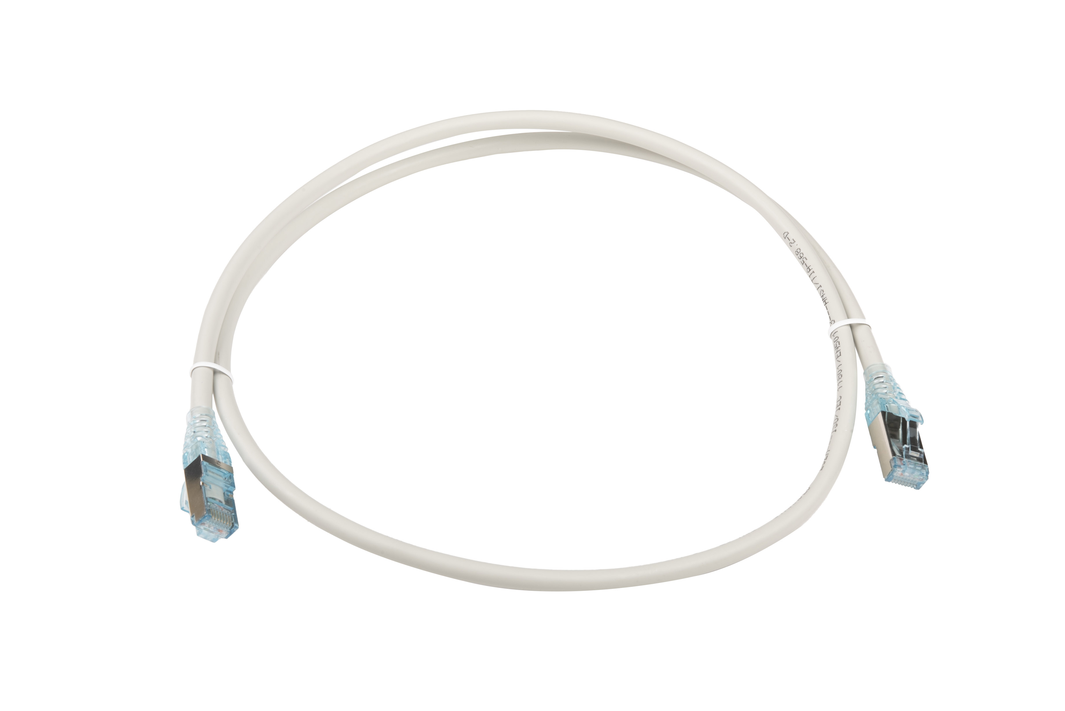 Hyperline PC-LPM-STP-RJ45-RJ45-C6-1M-LSZH-GY Патч-корд RJ-45/RJ-45, экранированный U/FTP, категория 6 (100% Fluke Component Tested), 26AWG, LSZH, 1 м, серый