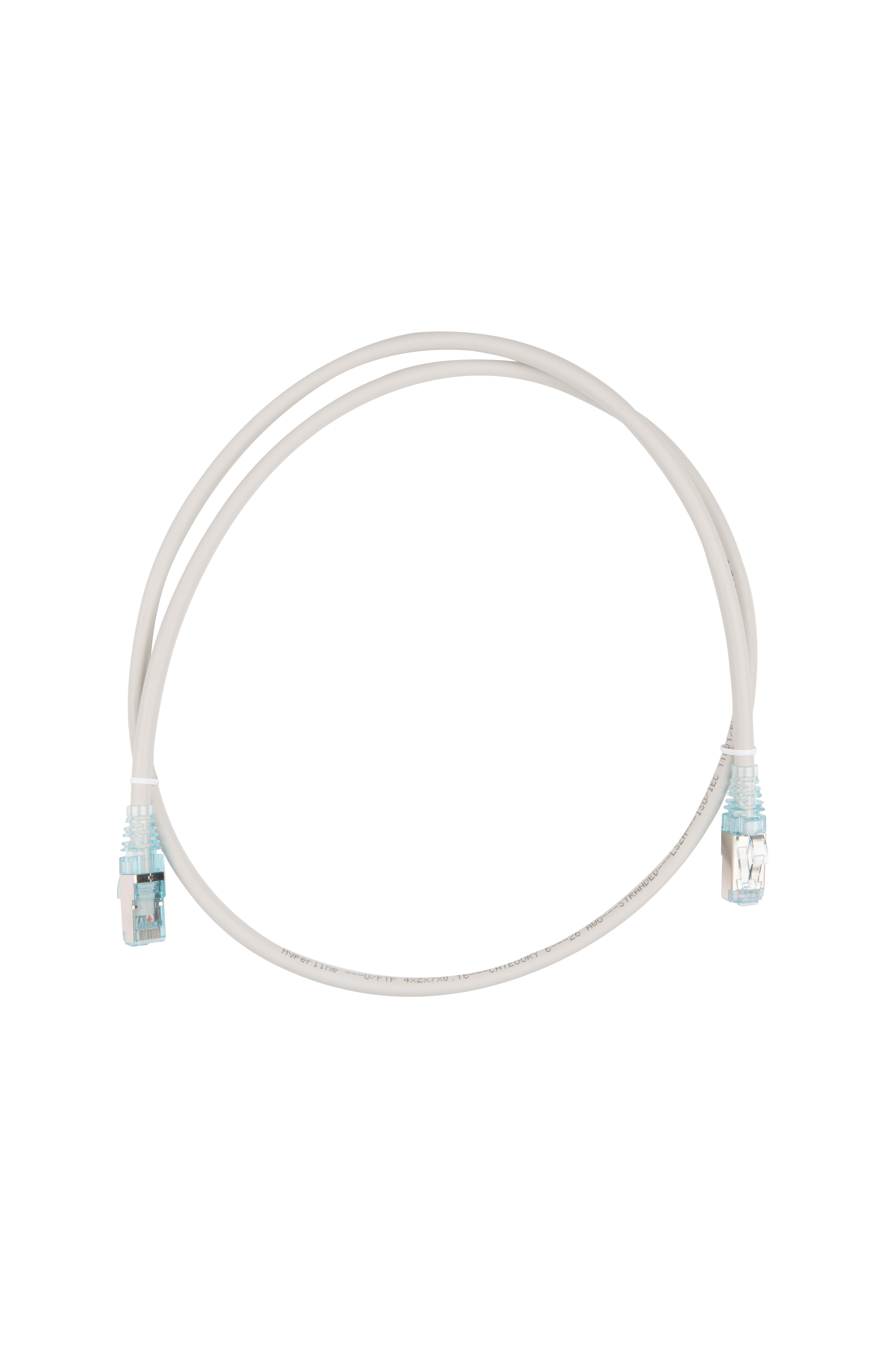 Hyperline PC-LPM-STP-RJ45-RJ45-C6-1M-LSZH-GY Патч-корд RJ-45/RJ-45, экранированный U/FTP, категория 6 (100% Fluke Component Tested), 26AWG, LSZH, 1 м, серый — фото