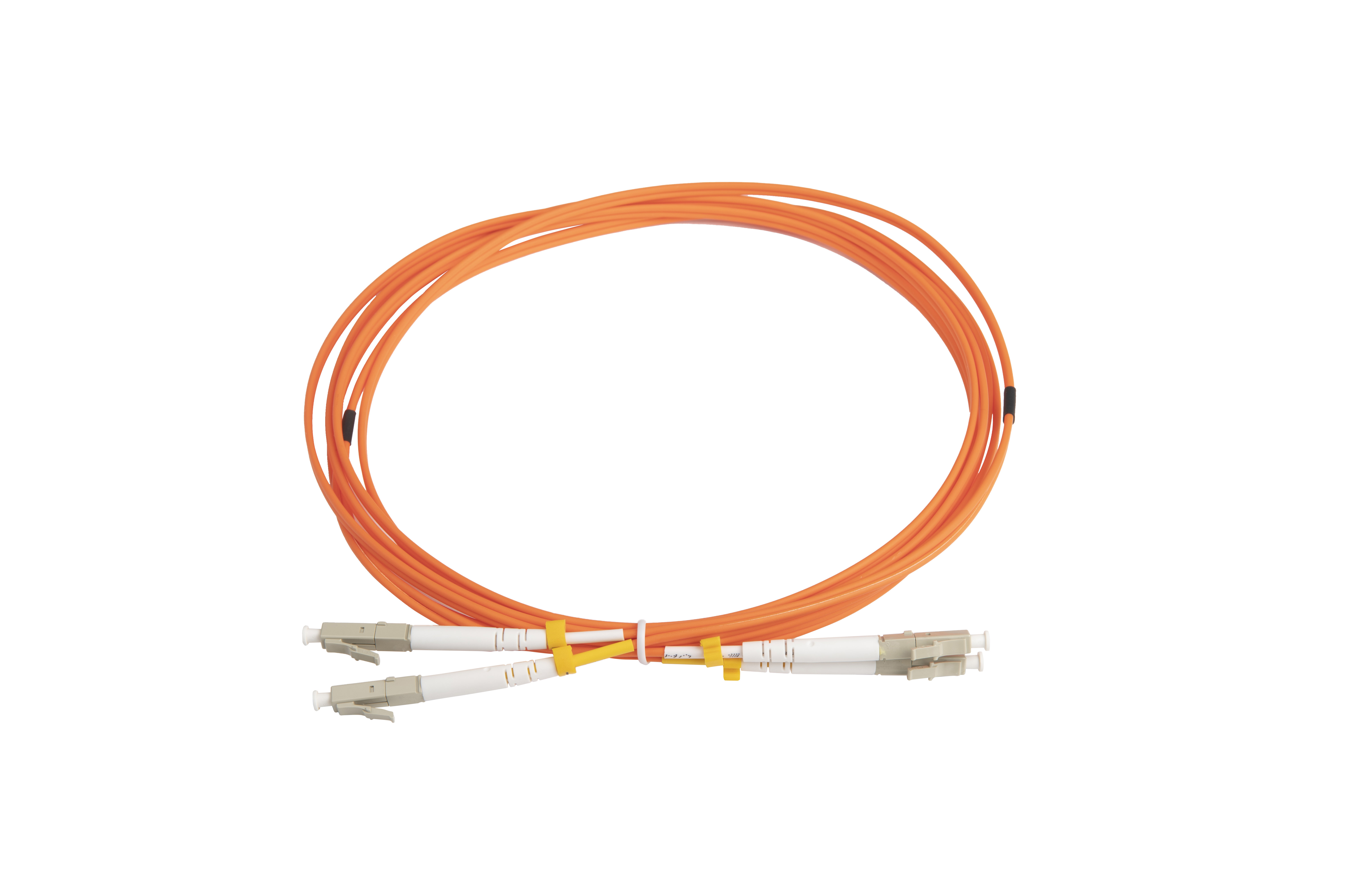 Hyperline FC-D2-50-LC/UR-LC/UR-H-3M-LSZH-OR Патч-корд волоконно-оптический (шнур) MM 50/125 (OM2), LC-LC, UPC, duplex, 2.0 мм, LSZH, 3 м (замена FC-D2-50-LC/PR-LC/PR-H-3M-LSZH-OR) — фото