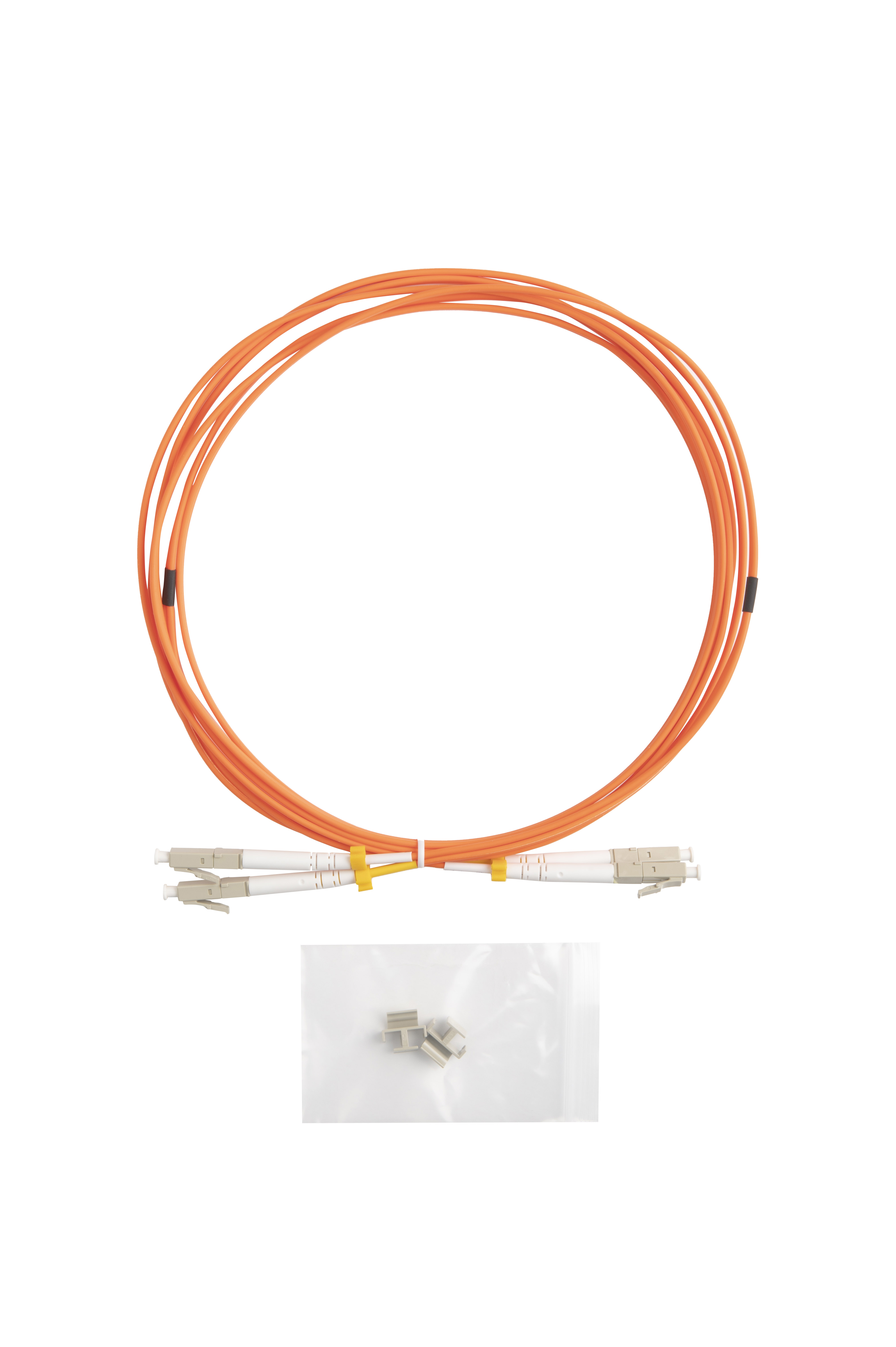 Hyperline FC-D2-50-LC/UR-LC/UR-H-3M-LSZH-OR Патч-корд волоконно-оптический (шнур) MM 50/125 (OM2), LC-LC, UPC, duplex, 2.0 мм, LSZH, 3 м (замена FC-D2-50-LC/PR-LC/PR-H-3M-LSZH-OR) — фото
