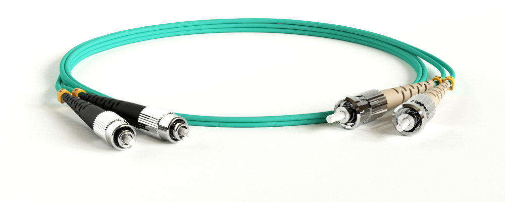 Hyperline FC-D2-503-FC/UR-ST/UR-H-2M-LSZH-AQ Патч-корд волоконно-оптический (шнур) MM 50/125 (OM3), FC-ST, UPC, duplex, 2.0 мм, до 100G, LSZH, 2 м (замена FC-D2-503-FC/PR-ST/PR-H-2M-LSZH-AQ)