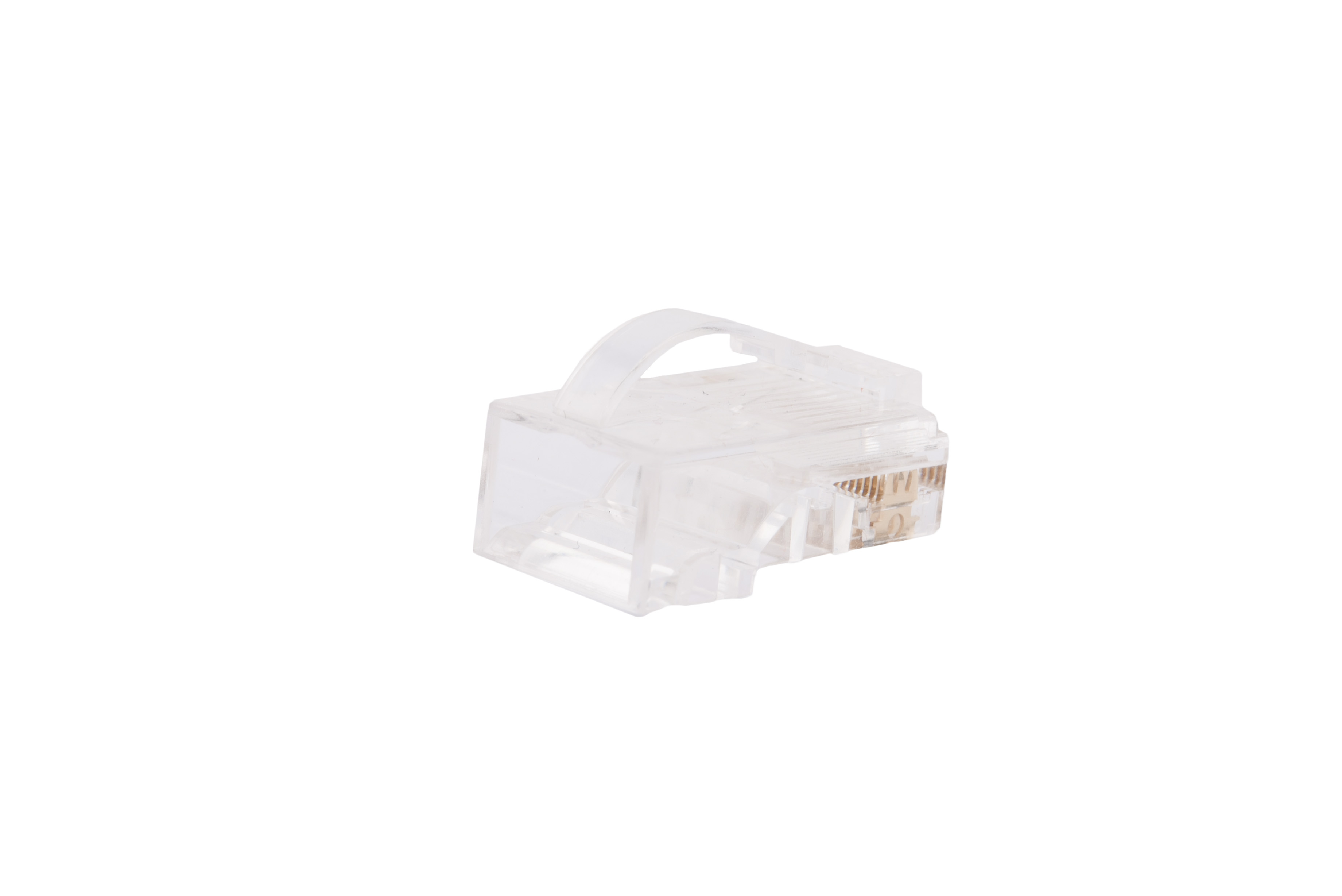Hyperline PLEZ-8P8C-UA-C5-100 Разъем легкой оконцовки RJ-45 (8P8C) под витую пару, язычок Arch, категория 5e (50 µ"/ 50 микродюймов), универсальный (для одножильного и многожильного кабеля) (100 шт.) — фото