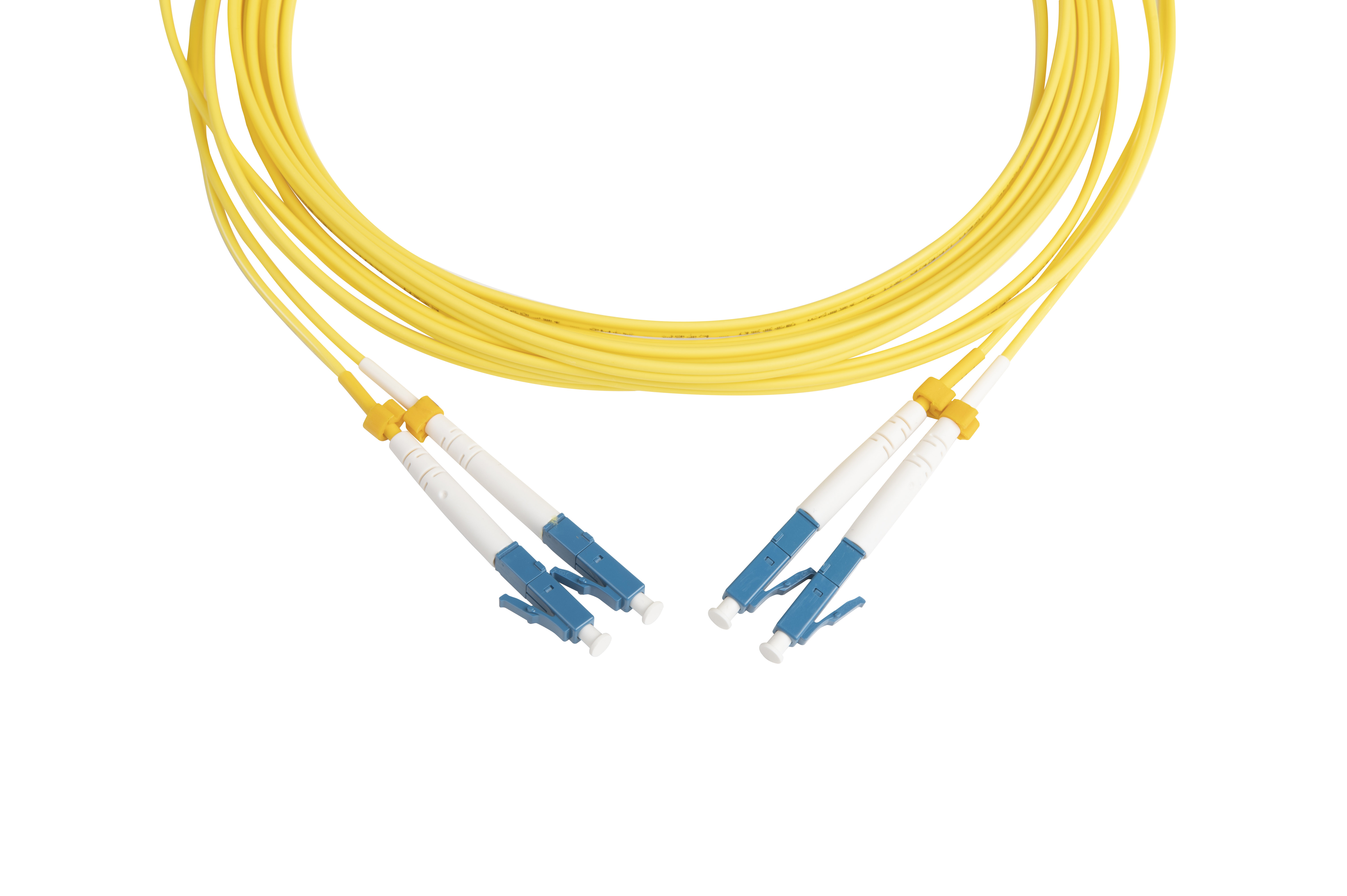 Hyperline FC-D2-9-LC/UR-LC/UR-H-5M-LSZH-YL Патч-корд волоконно-оптический (шнур) SM 9/125 (OS2), LC/UPC-LC/UPC, 2.0 мм, duplex, LSZH, 5 м — фото