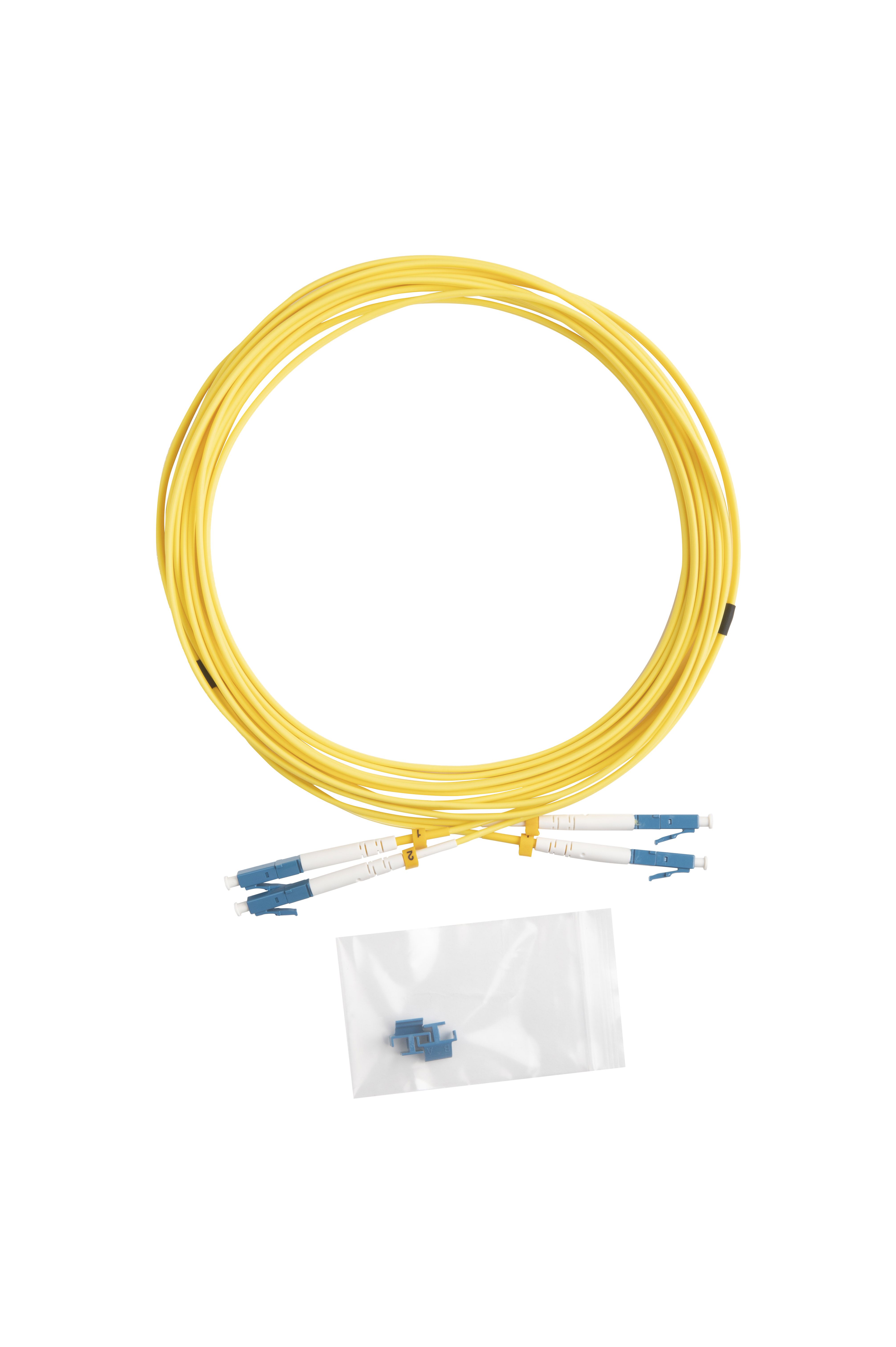 Hyperline FC-D2-9-LC/UR-LC/UR-H-5M-LSZH-YL Патч-корд волоконно-оптический (шнур) SM 9/125 (OS2), LC/UPC-LC/UPC, 2.0 мм, duplex, LSZH, 5 м — фото