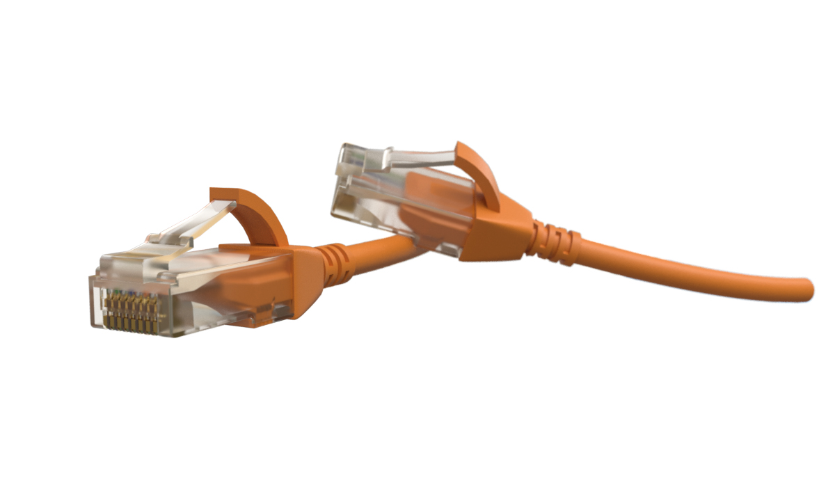 Hyperline PC-LPT-UTP-RJ45-RJ45-C6-1M-LSZH-OR Патч-корд RJ-45/RJ-45, неэкранированный U/UTP, категория 6 (100% Fluke Component Tested), 28AWG, LSZH, 1 м, оранжевый