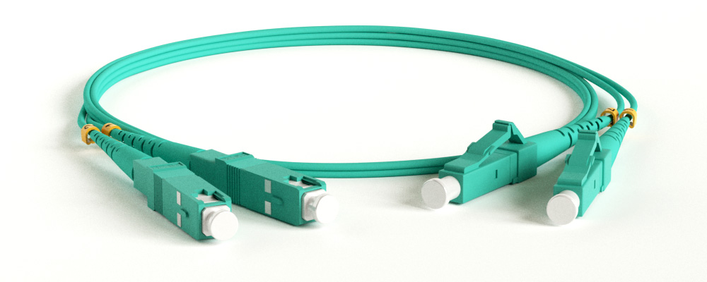 Hyperline FC-D2-503-LC/UR-SC/UR-H-30M-LSZH-AQ Патч-корд волоконно-оптический (шнур) MM 50/125 (OM3), LC-SC, UPC, duplex, 2.0 мм, до 100G, LSZH, 30 м (замена FC-D2-503-LC/PR-SC/PR-H-30M-LSZH-AQ)