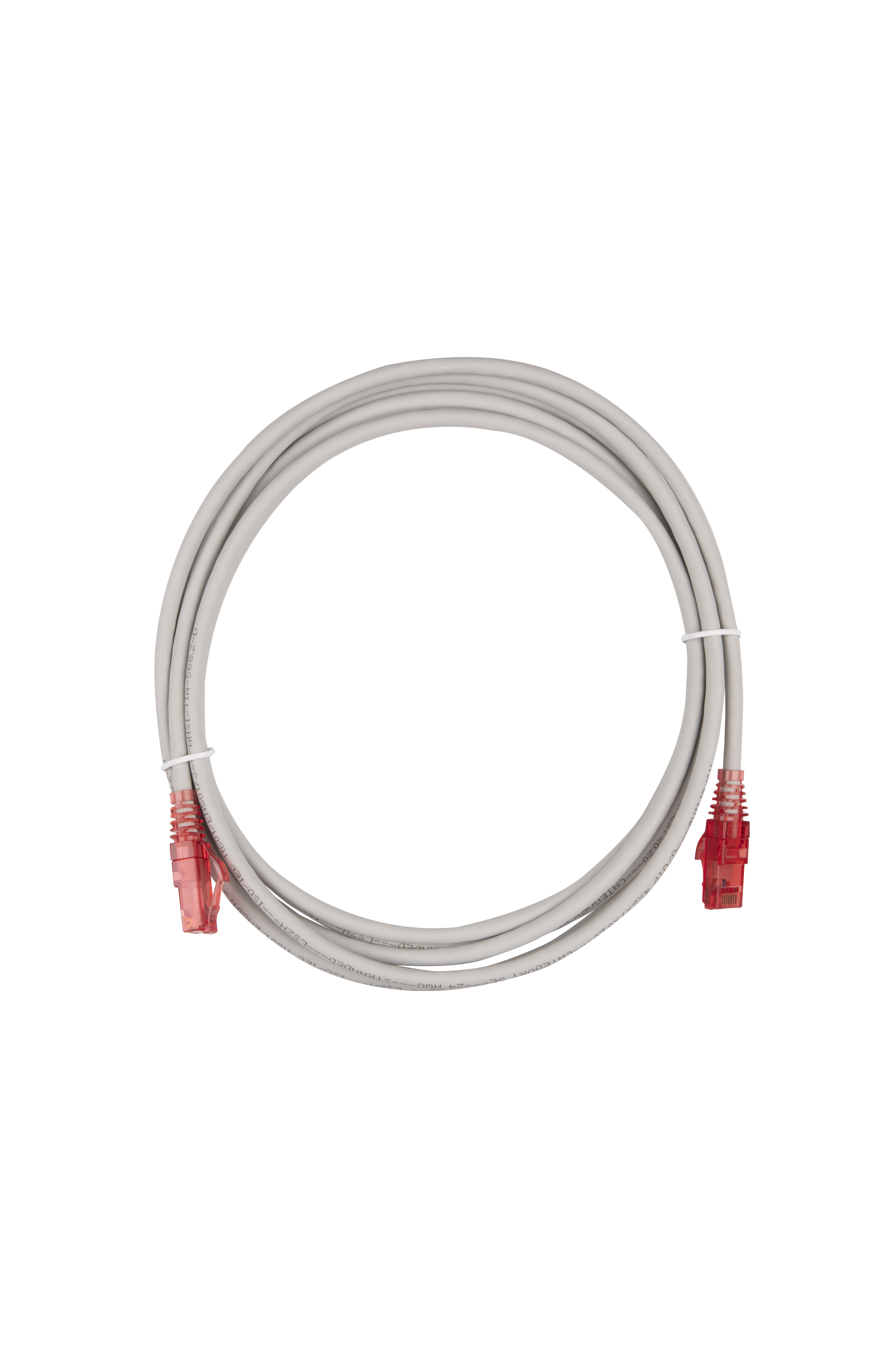 Hyperline PC-LPM-UTP-RJ45-RJ45-C5e-3M-LSZH-GY Патч-корд RJ-45/RJ-45, неэкранированный U/UTP, категория 5e (100% Fluke Component Tested), 24AWG, LSZH, 3 м, серый — фото