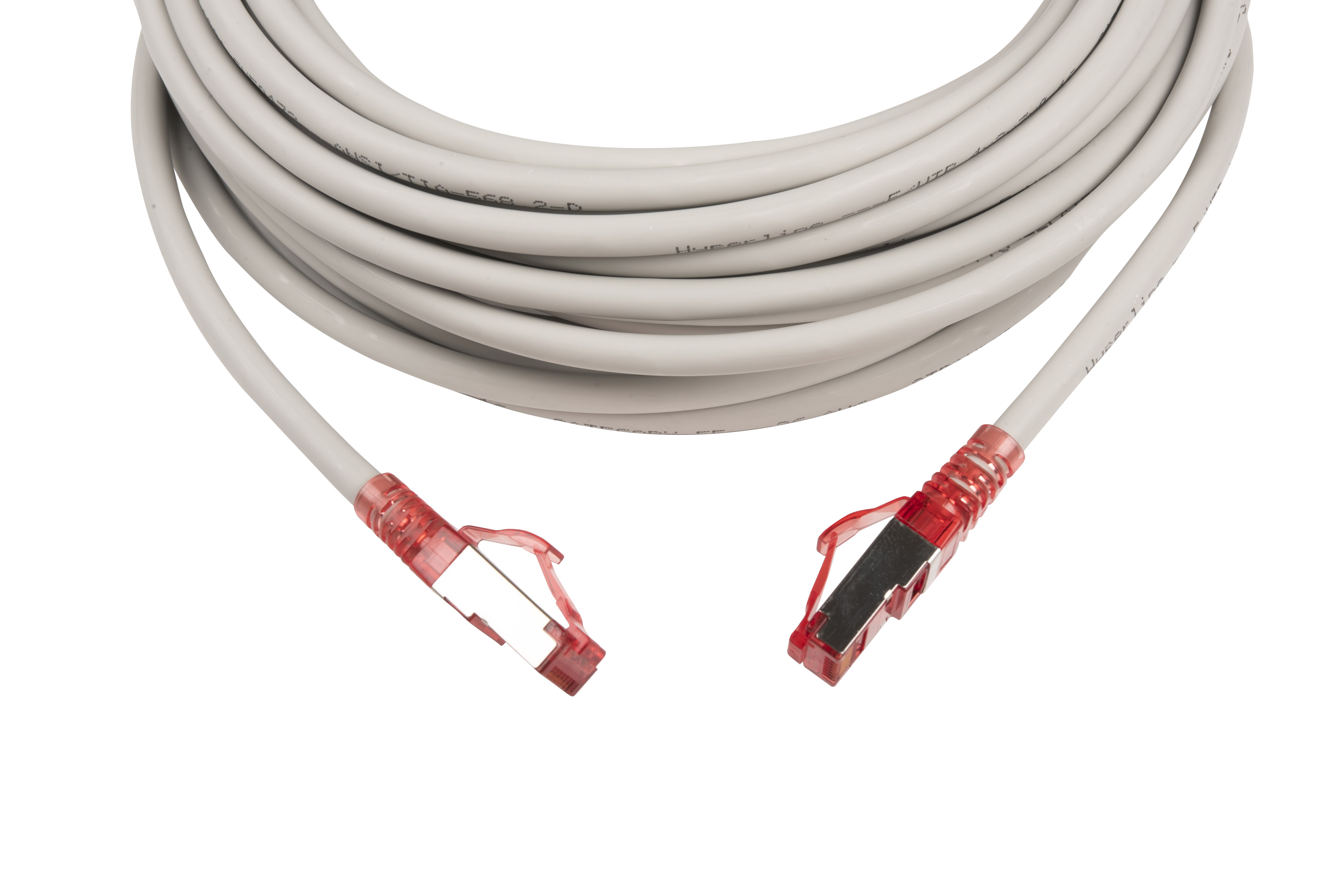 Hyperline PC-LPM-STP-RJ45-RJ45-C5e-10M-LSZH-GY Патч-корд F/UTP, экранированный, Cat.5e (100% Fluke Component Tested), LSZH, 10 м, серый — фото