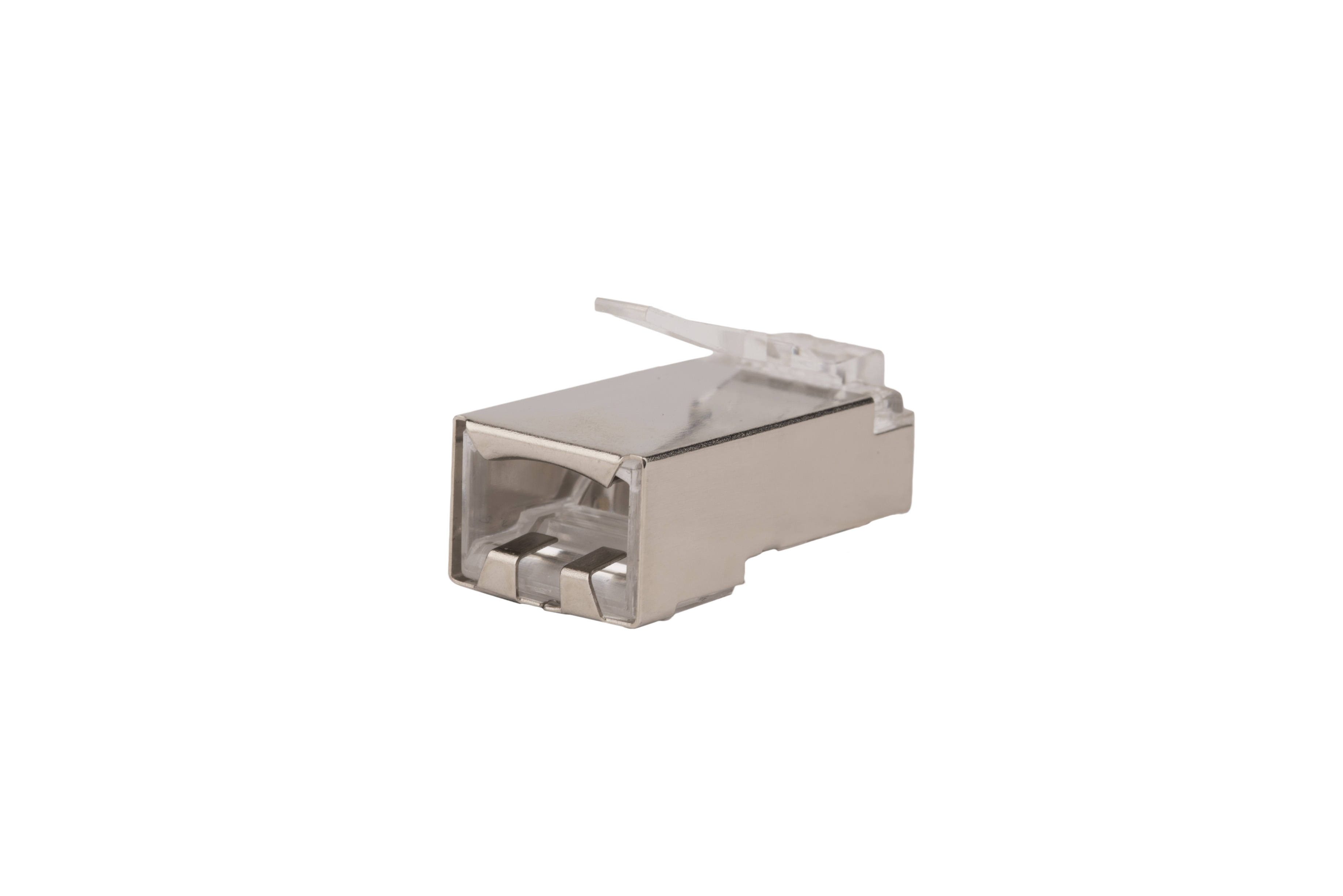 Hyperline PLEZ-8P8C-U-C5-SH-100 Разъем легкой оконцовки RJ-45 (8P8C) под витую пару, категория 5e (50 µ"/ 50 микродюймов), экранированный, универсальный (для одножильного и многожильного кабеля) (100 шт.) — фото