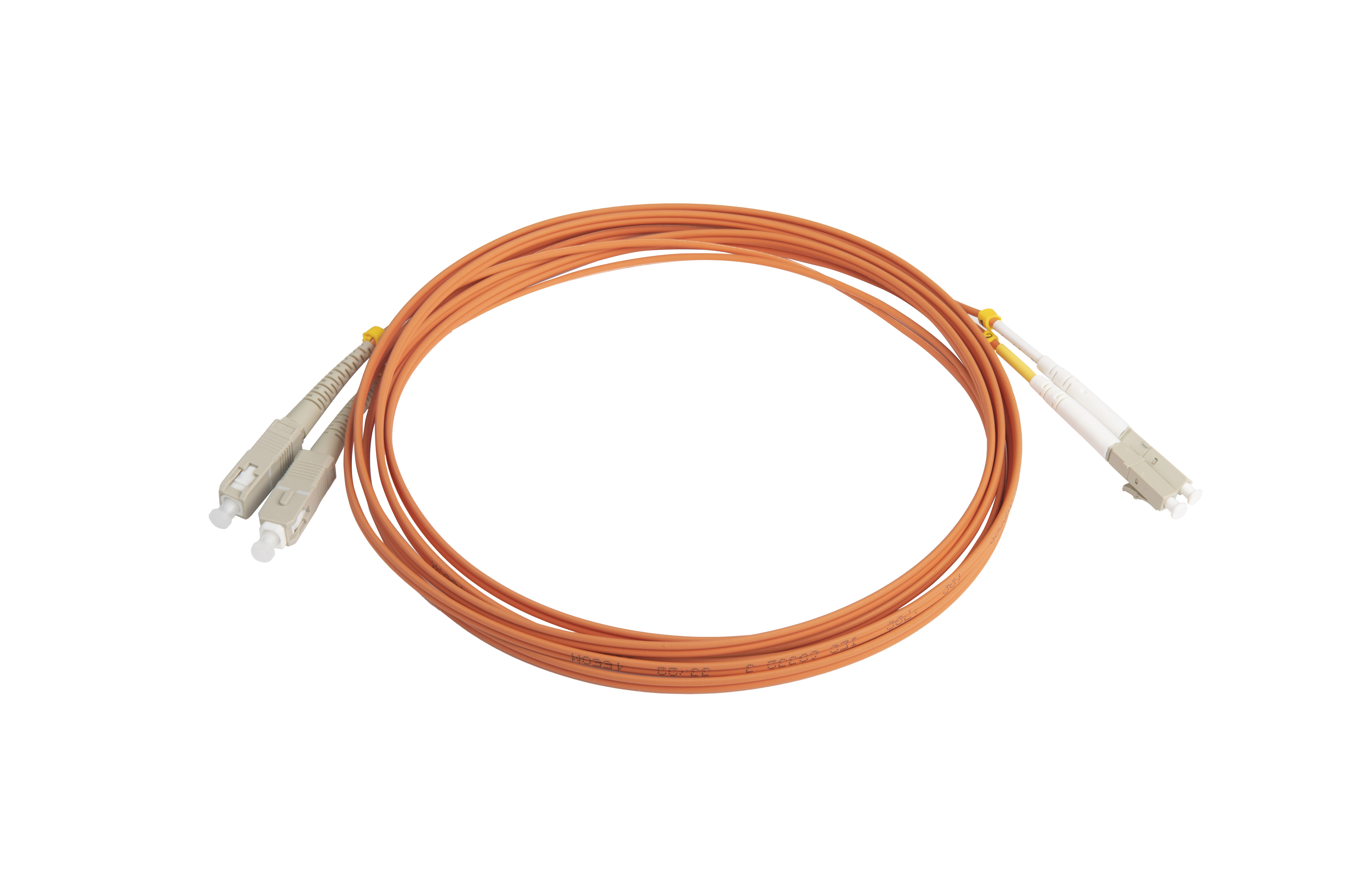 Hyperline FC-D2-50-LC/UR-SC/UR-H-3M-LSZH-OR Патч-корд волоконно-оптический (шнур) MM 50/125 (OM2), LC-SC, UPC, duplex, 2.0 мм, LSZH, 3 м (замена FC-D2-50-LC/PR-SC/PR-H-3M-LSZH-OR)