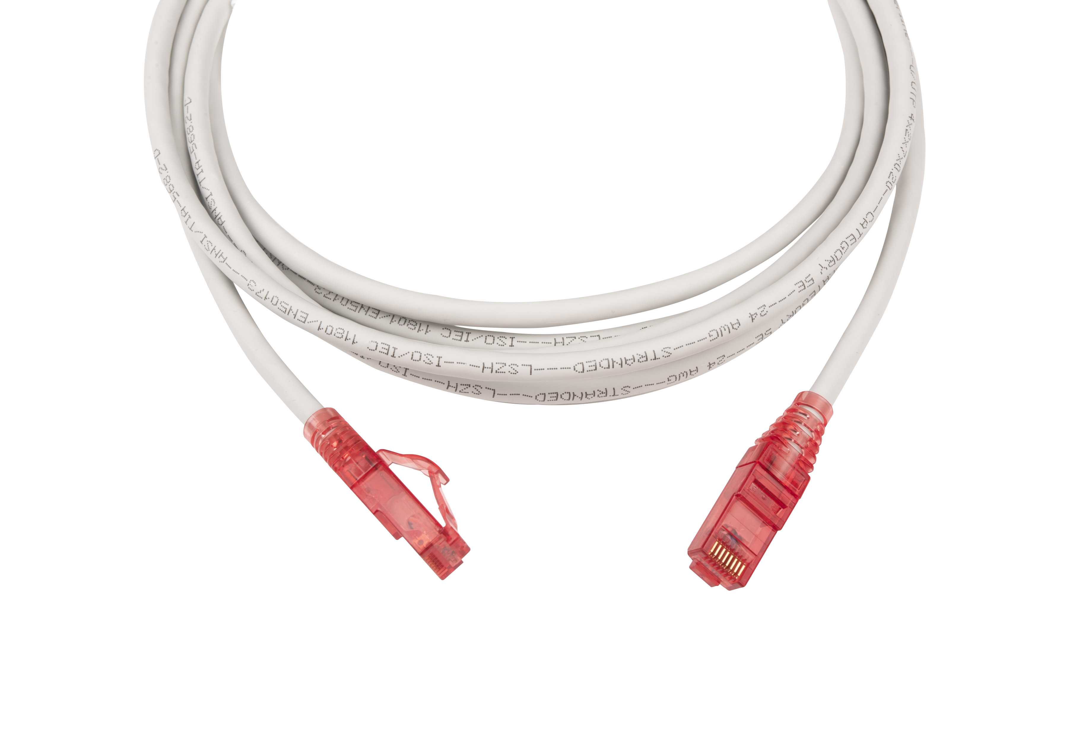 Hyperline PC-LPM-UTP-RJ45-RJ45-C5e-3M-LSZH-GY Патч-корд RJ-45/RJ-45, неэкранированный U/UTP, категория 5e (100% Fluke Component Tested), 24AWG, LSZH, 3 м, серый — фото