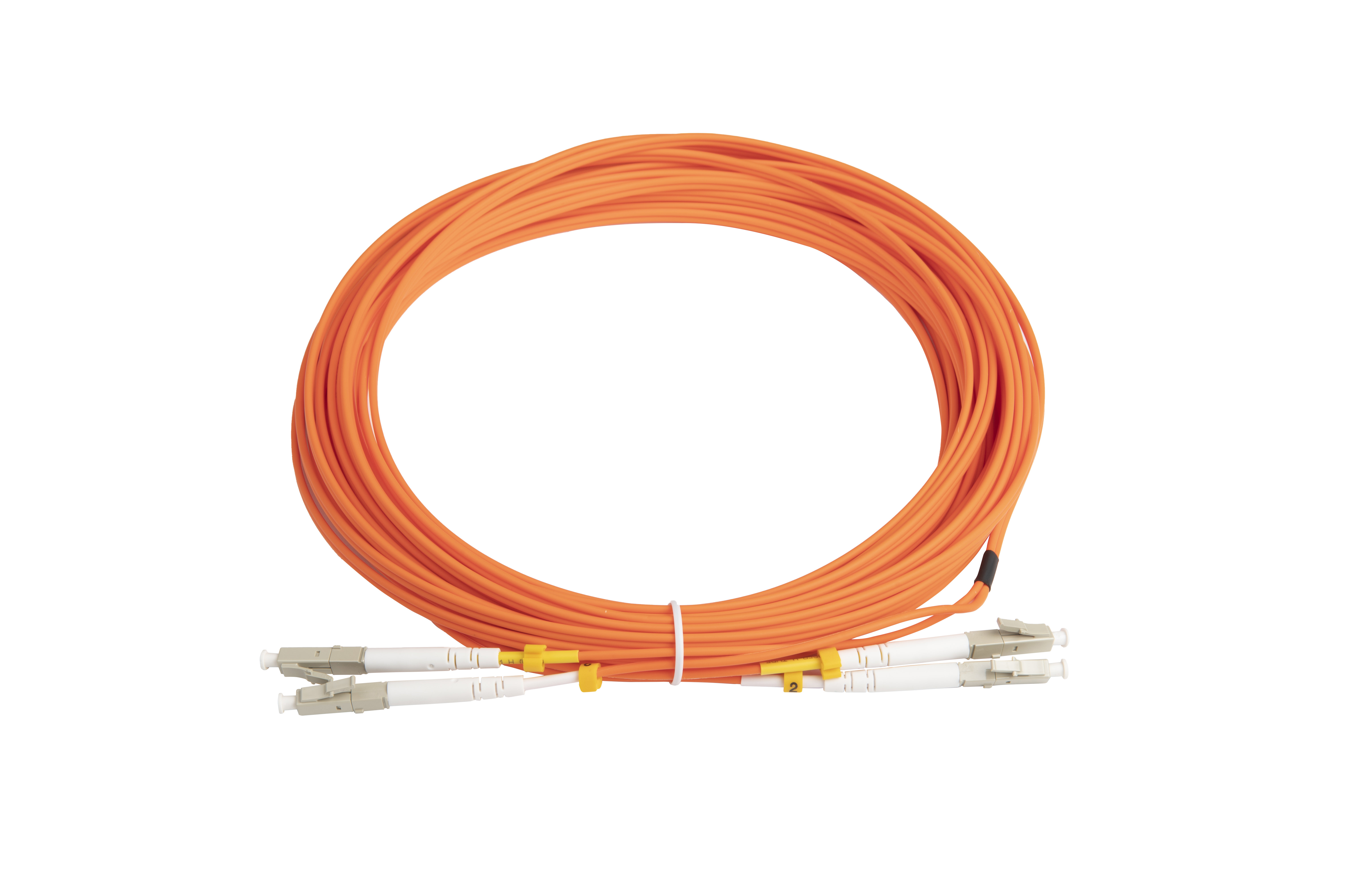 Hyperline FC-D2-50-LC/UR-LC/UR-H-10M-LSZH-OR Патч-корд волоконно-оптический (шнур) MM 50/125 (OM2), LC-LC, UPC, duplex, 2.0 мм, LSZH, 10 м (замена FC-D2-50-LC/PR-LC/PR-H-10M-LSZH-OR)