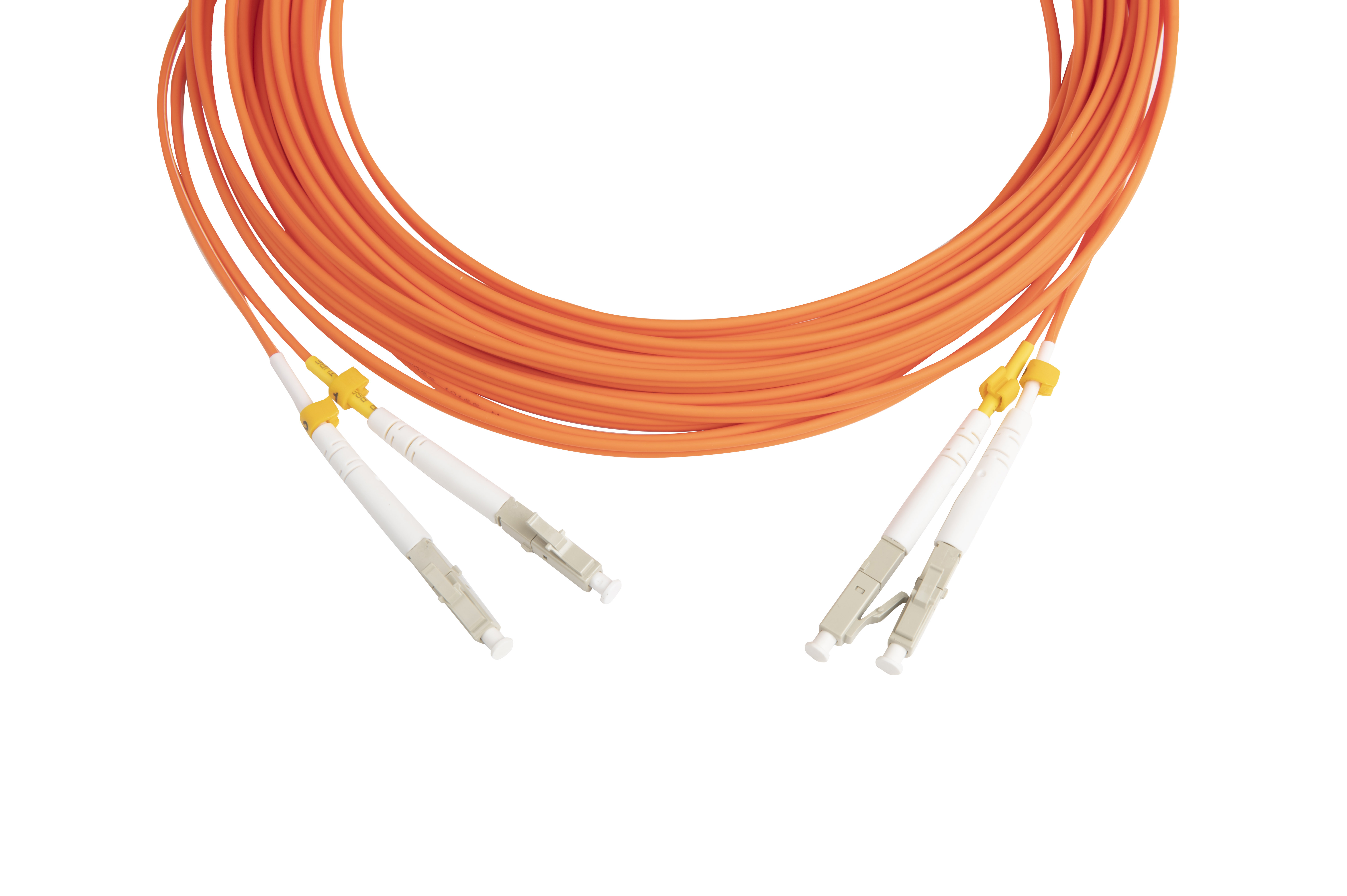Hyperline FC-D2-50-LC/UR-LC/UR-H-10M-LSZH-OR Патч-корд волоконно-оптический (шнур) MM 50/125 (OM2), LC-LC, UPC, duplex, 2.0 мм, LSZH, 10 м (замена FC-D2-50-LC/PR-LC/PR-H-10M-LSZH-OR) — фото