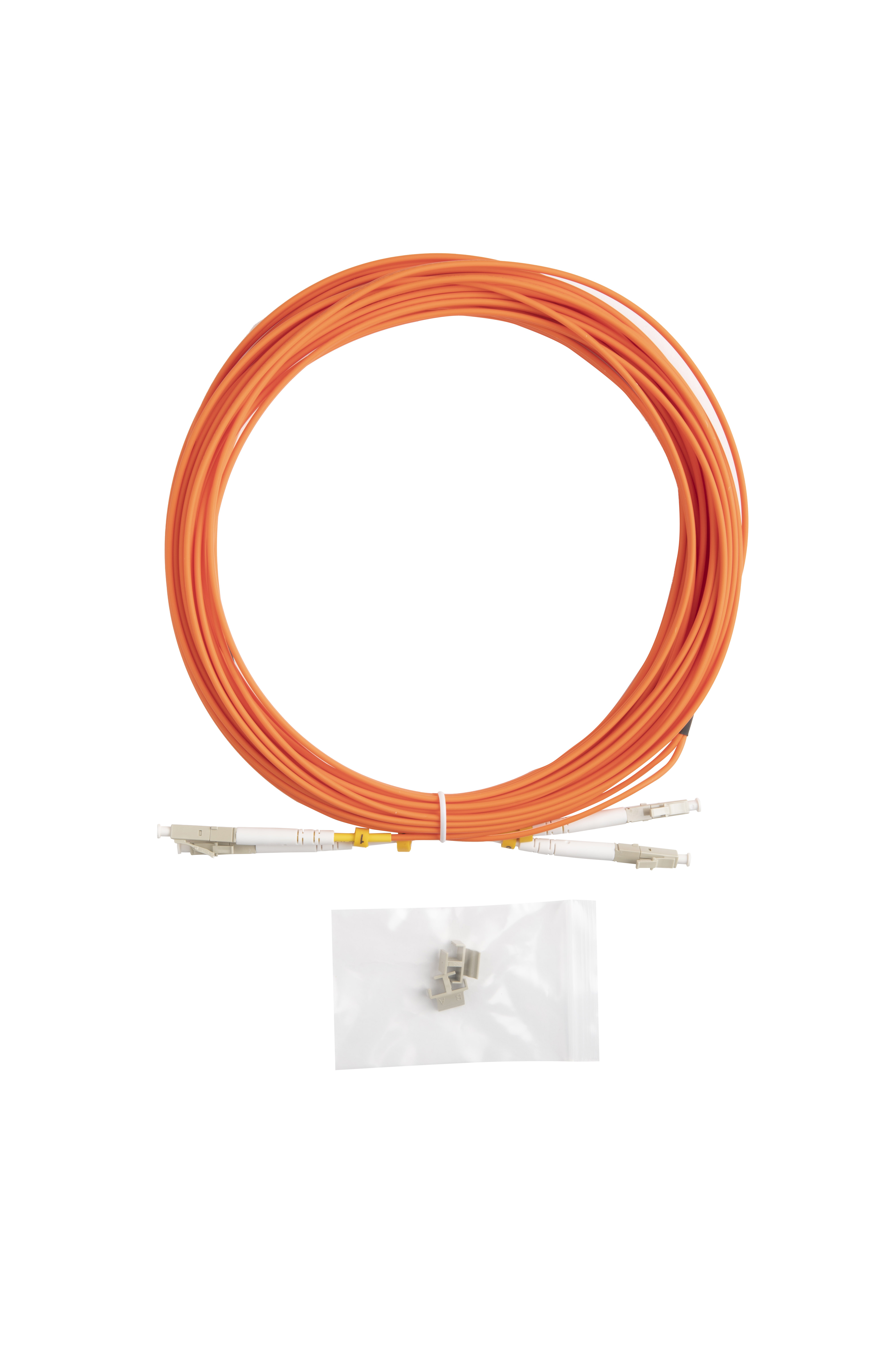 Hyperline FC-D2-50-LC/UR-LC/UR-H-10M-LSZH-OR Патч-корд волоконно-оптический (шнур) MM 50/125 (OM2), LC-LC, UPC, duplex, 2.0 мм, LSZH, 10 м (замена FC-D2-50-LC/PR-LC/PR-H-10M-LSZH-OR) — фото
