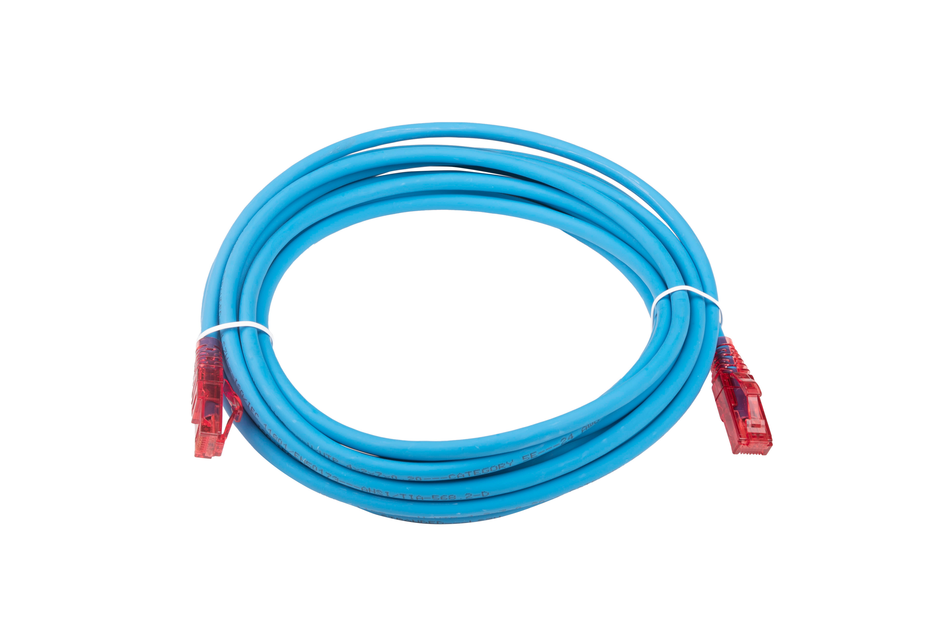 Hyperline PC-LPM-UTP-RJ45-RJ45-C5e-5M-LSZH-BL Патч-корд RJ-45/RJ-45, неэкранированный U/UTP, категория 5e (100% Fluke Component Tested), 24AWG, LSZH, 5 м, синий — фото