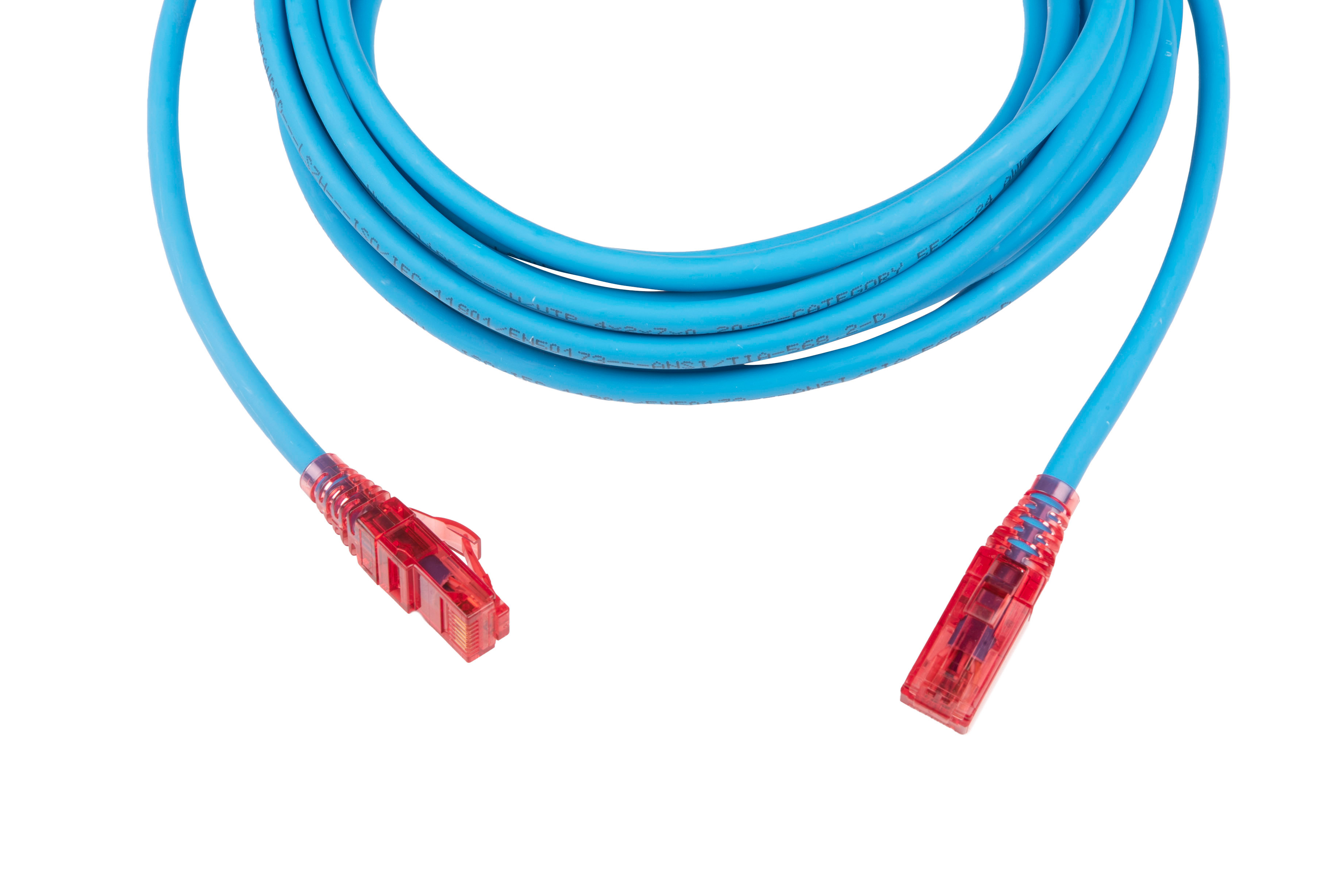 Hyperline PC-LPM-UTP-RJ45-RJ45-C5e-5M-LSZH-BL Патч-корд RJ-45/RJ-45, неэкранированный U/UTP, категория 5e (100% Fluke Component Tested), 24AWG, LSZH, 5 м, синий — фото