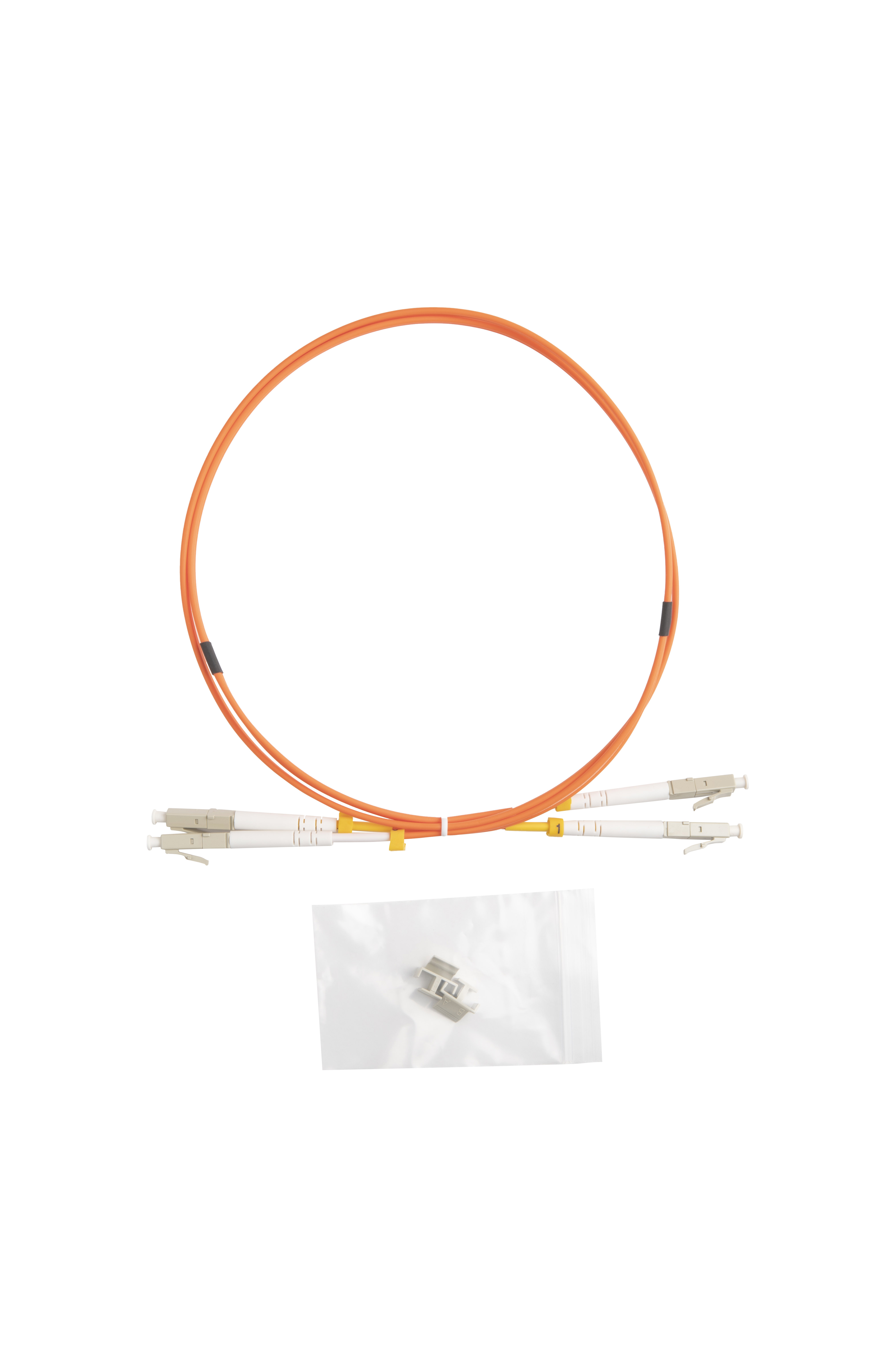 Hyperline FC-D2-50-LC/UR-LC/UR-H-1M-LSZH-OR Патч-корд волоконно-оптический (шнур) MM 50/125 (OM2), LC-LC, UPC, duplex, 2.0 мм, LSZH, 1 м (замена FC-D2-50-LC/PR-LC/PR-H-1M-LSZH-OR) — фото