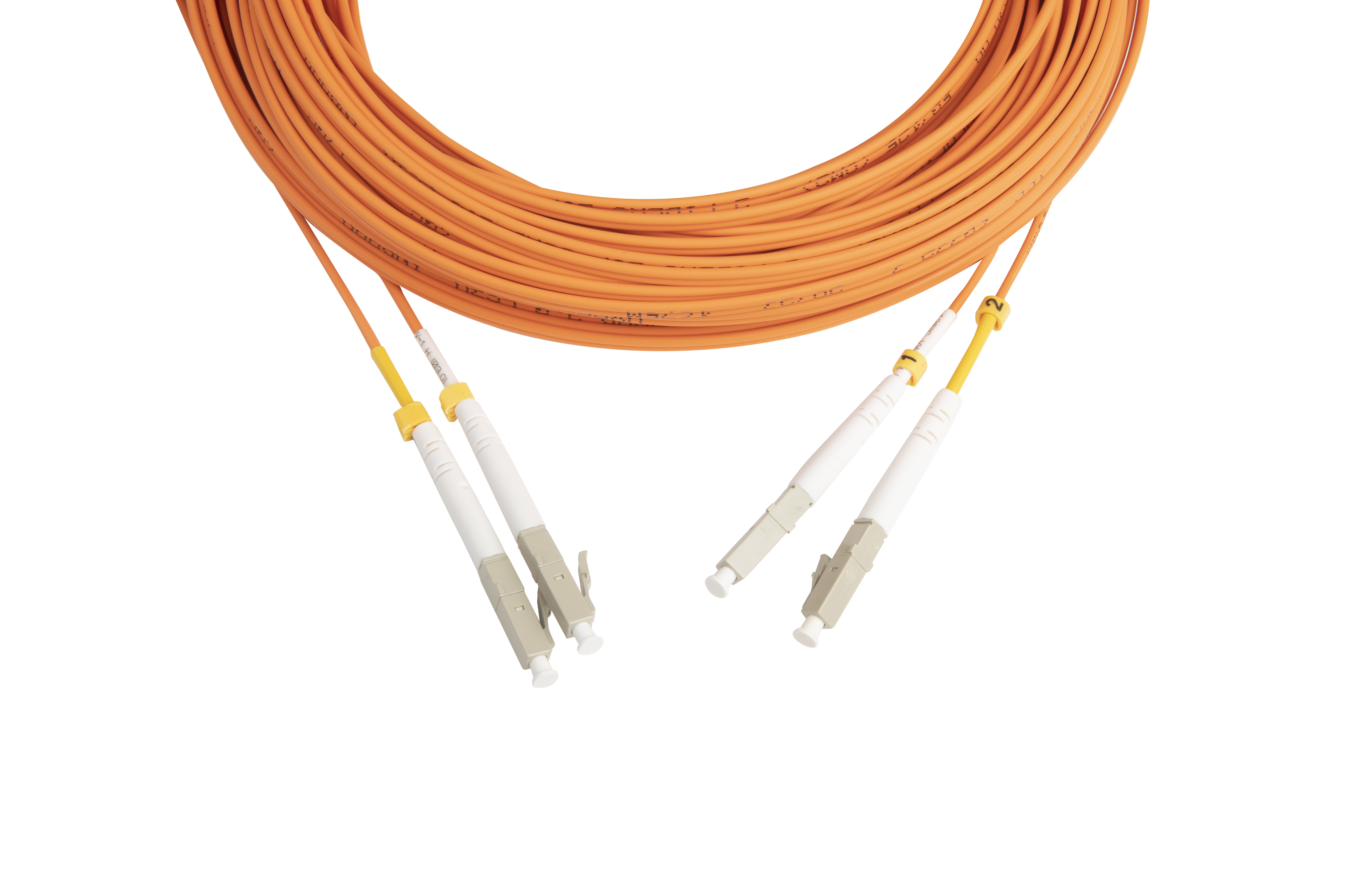 Hyperline FC-D2-50-LC/UR-LC/UR-H-20M-LSZH-OR Патч-корд волоконно-оптический (шнур) MM 50/125 (OM2), LC-LC, UPC, duplex, 2.0 мм, LSZH, 20 м (замена FC-D2-50-LC/PR-LC/PR-H-20M-LSZH-OR)