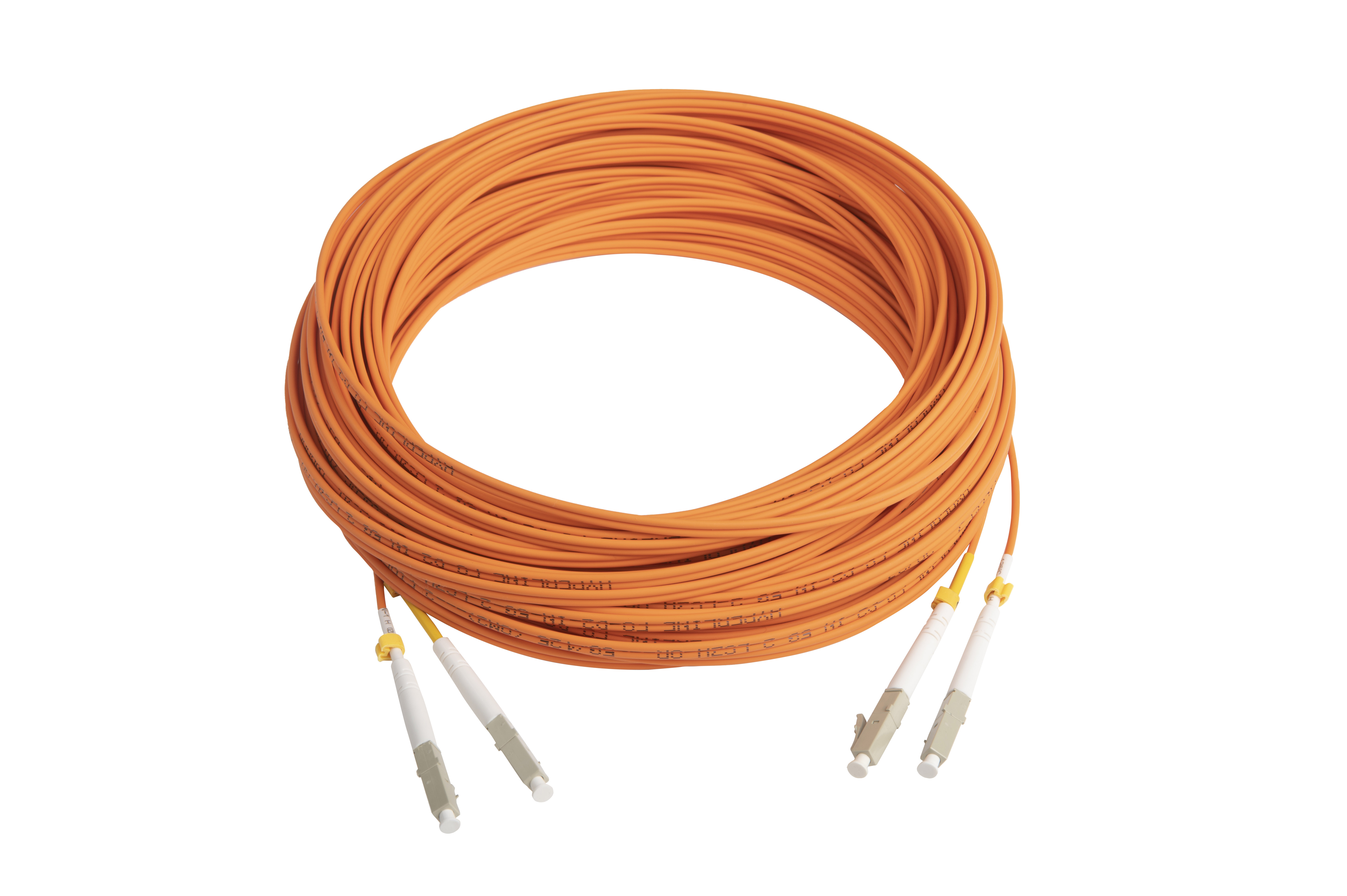 Hyperline FC-D2-50-LC/UR-LC/UR-H-20M-LSZH-OR Патч-корд волоконно-оптический (шнур) MM 50/125 (OM2), LC-LC, UPC, duplex, 2.0 мм, LSZH, 20 м (замена FC-D2-50-LC/PR-LC/PR-H-20M-LSZH-OR) — фото