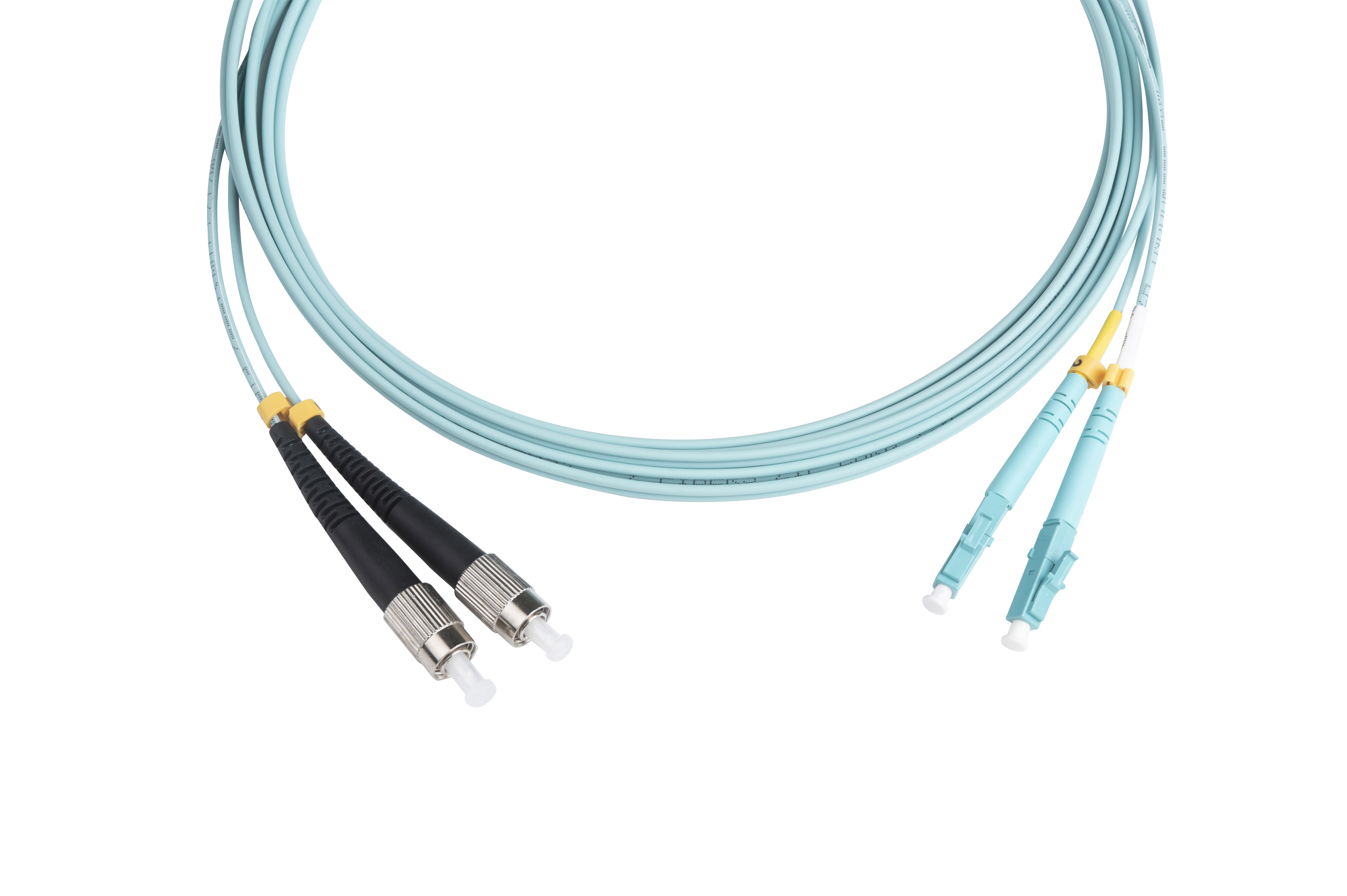 Hyperline FC-D2-503-FC/UR-LC/UR-H-3M-LSZH-AQ Патч-корд волоконно-оптический (шнур) MM 50/125 (OM3), FC-LC, UPC, duplex, 2.0 мм, до 100G, LSZH, 3 м (замена FC-D2-503-FC/PR-LC/PR-H-3M-LSZH-AQ)