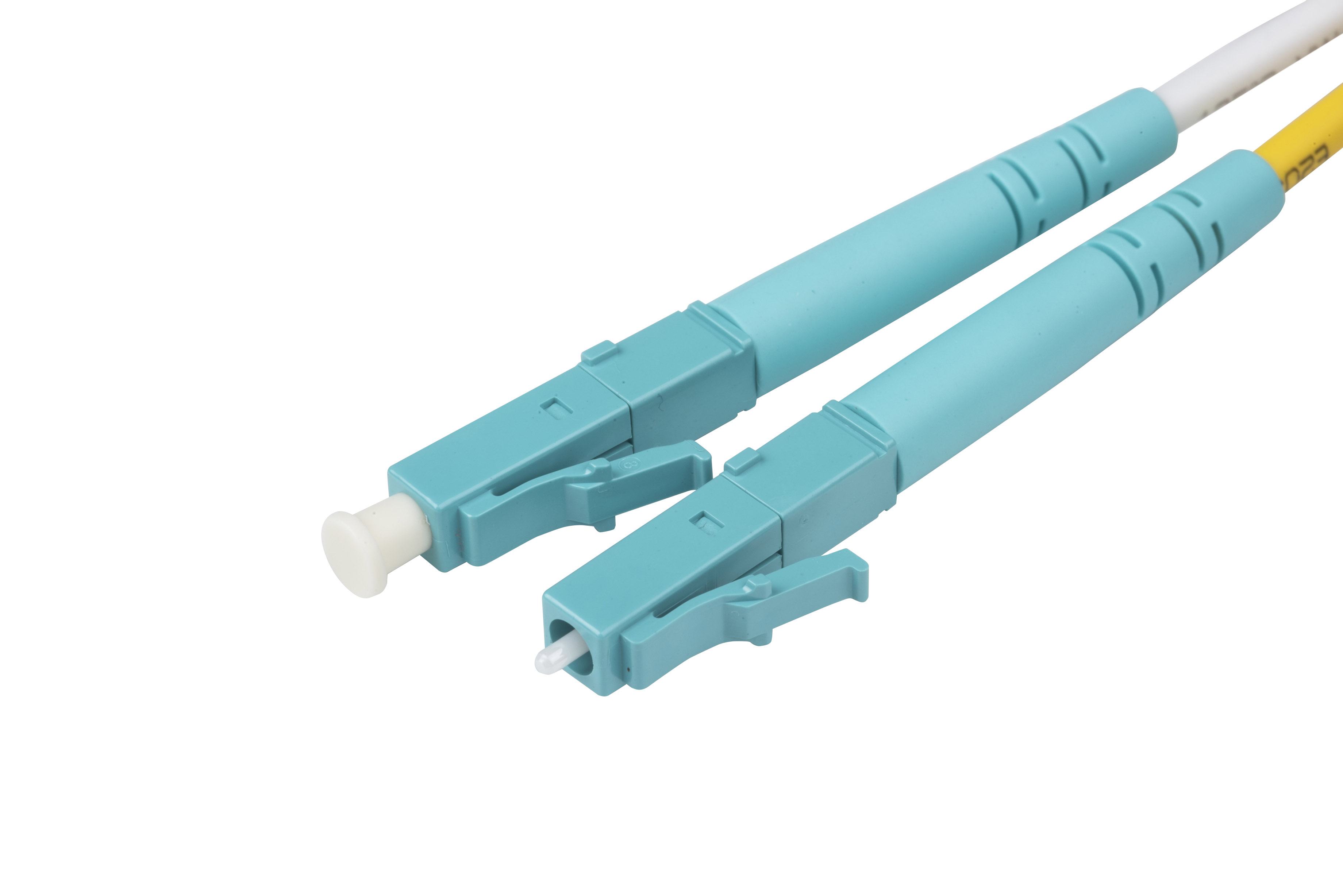 Hyperline FC-D2-503-LC/UR-SC/UR-H-10M-LSZH-AQ Патч-корд волоконно-оптический (шнур) MM 50/125 (OM3), LC-SC, UPC, duplex, 2.0 мм, до 100G, LSZH, 10 м (замена FC-D2-503-LC/PR-SC/PR-H-10M-LSZH-AQ) — фото