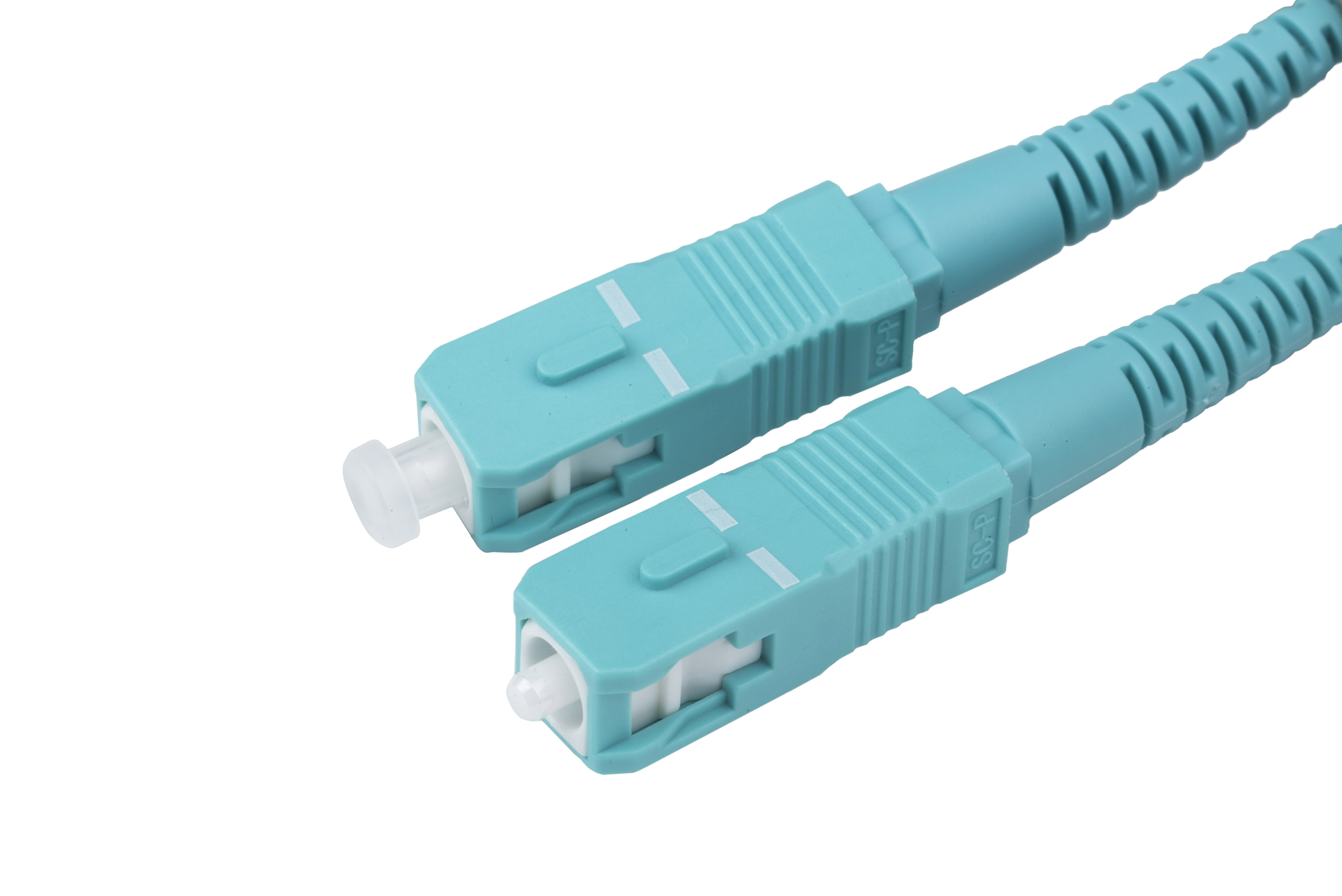 Hyperline FC-D2-503-LC/UR-SC/UR-H-10M-LSZH-AQ Патч-корд волоконно-оптический (шнур) MM 50/125 (OM3), LC-SC, UPC, duplex, 2.0 мм, до 100G, LSZH, 10 м (замена FC-D2-503-LC/PR-SC/PR-H-10M-LSZH-AQ) — фото