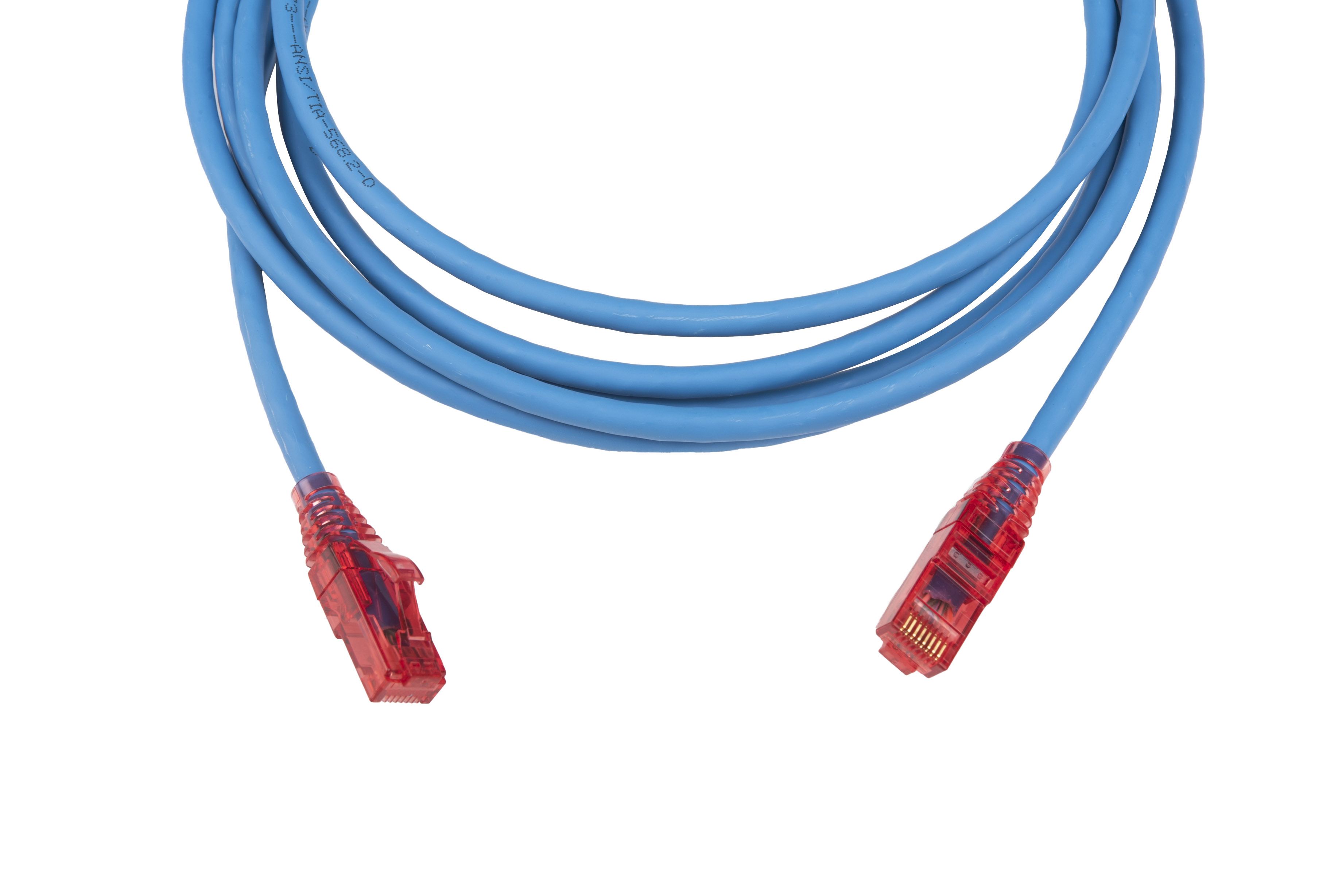Hyperline PC-LPM-UTP-RJ45-RJ45-C5e-3M-LSZH-BL Патч-корд RJ-45/RJ-45, неэкранированный U/UTP, категория 5e (100% Fluke Component Tested), 24AWG, LSZH, 3 м, синий — фото