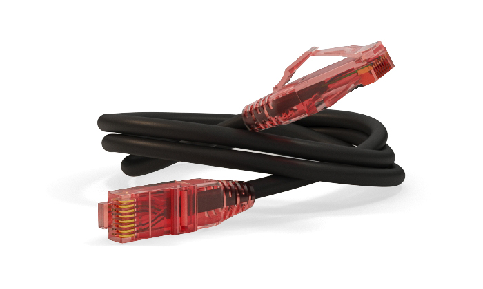 Hyperline PC-LPM-UTP-RJ45-RJ45-C5e-1M-LSZH-BK Патч-корд RJ-45/RJ-45, неэкранированный U/UTP, категория 5e (100% Fluke Component Tested), 24AWG, LSZH, 1 м, черный — фото