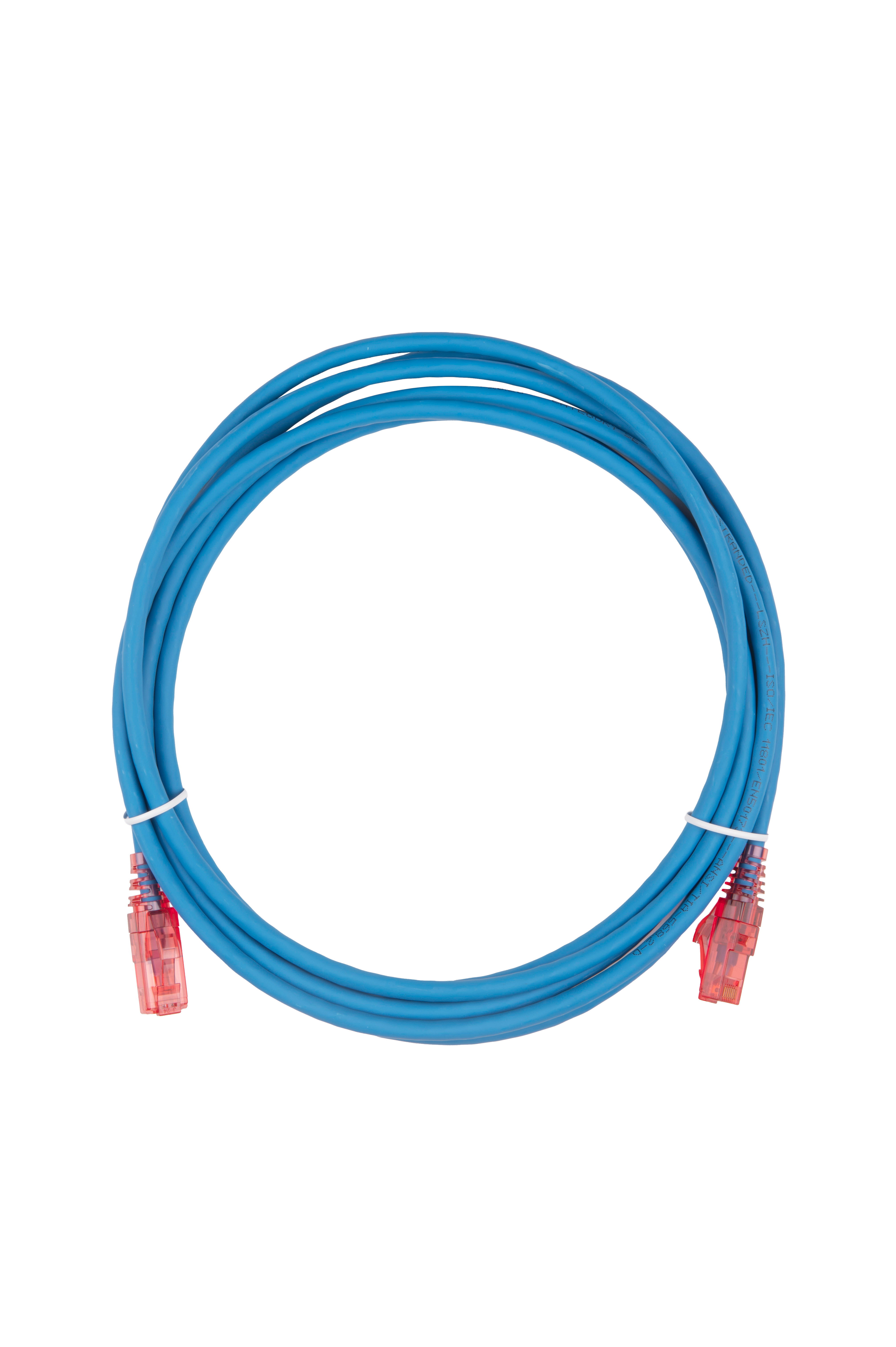 Hyperline PC-LPM-UTP-RJ45-RJ45-C5e-3M-LSZH-BL Патч-корд RJ-45/RJ-45, неэкранированный U/UTP, категория 5e (100% Fluke Component Tested), 24AWG, LSZH, 3 м, синий — фото