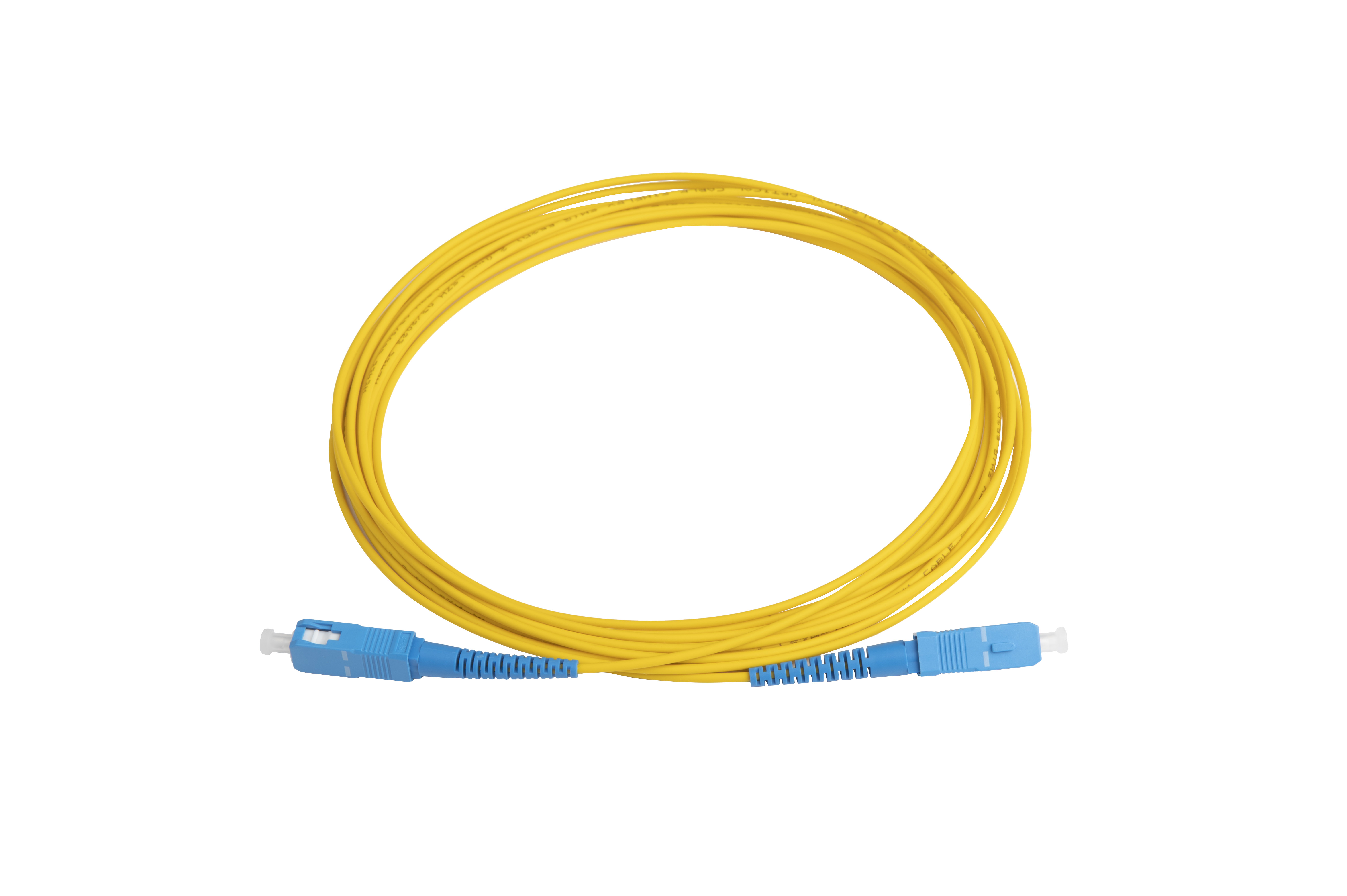 Hyperline FC-S2-9-SC/UR-SC/UR-H-5M-LSZH-YL Патч-корд волоконно-оптический (шнур) SM 9/125 (OS2), SC/UPC-SC/UPC, 2.0 мм, simplex, LSZH, 5 м