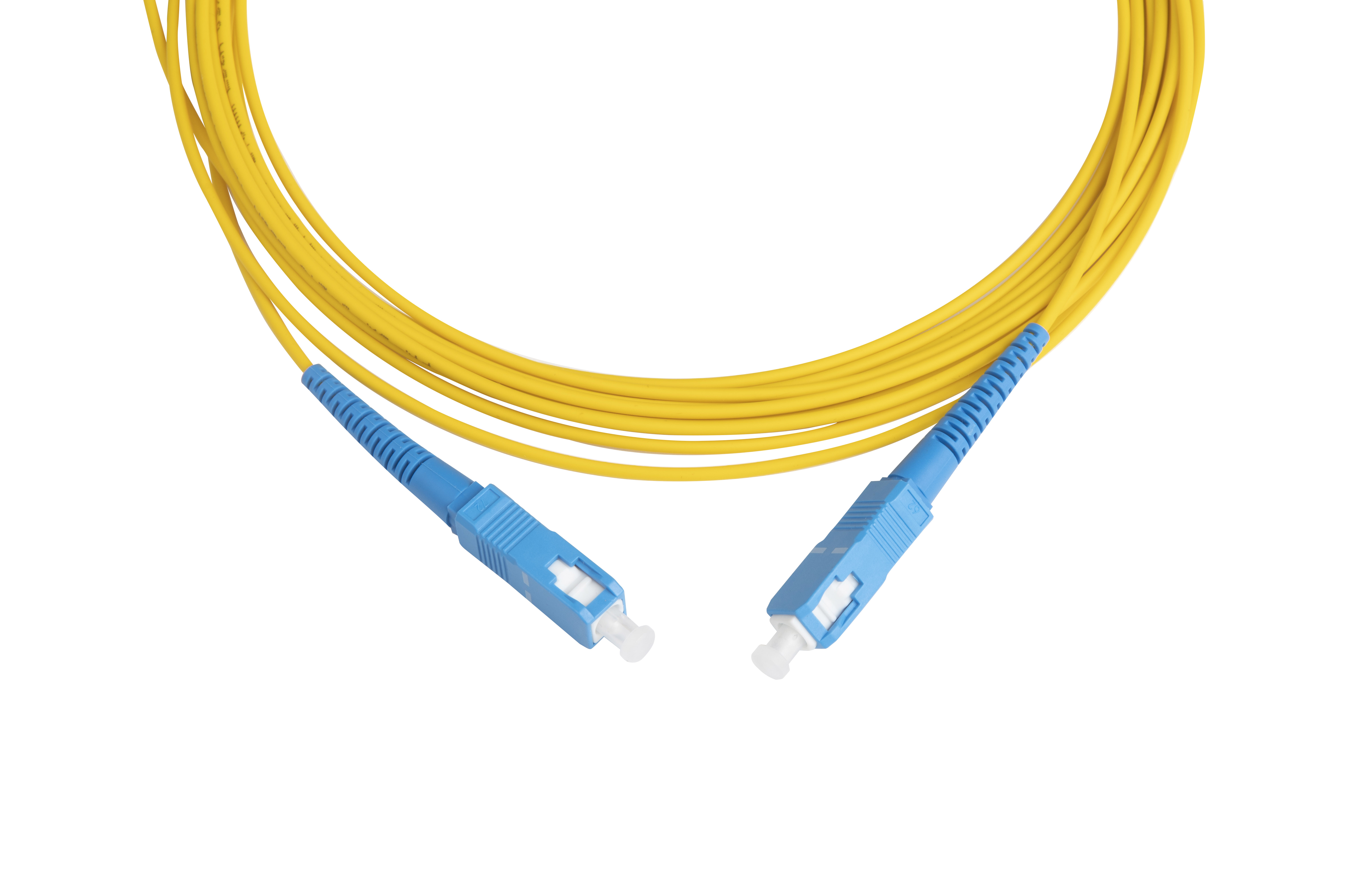 Hyperline FC-S2-9-SC/UR-SC/UR-H-5M-LSZH-YL Патч-корд волоконно-оптический (шнур) SM 9/125 (OS2), SC/UPC-SC/UPC, 2.0 мм, simplex, LSZH, 5 м — фото