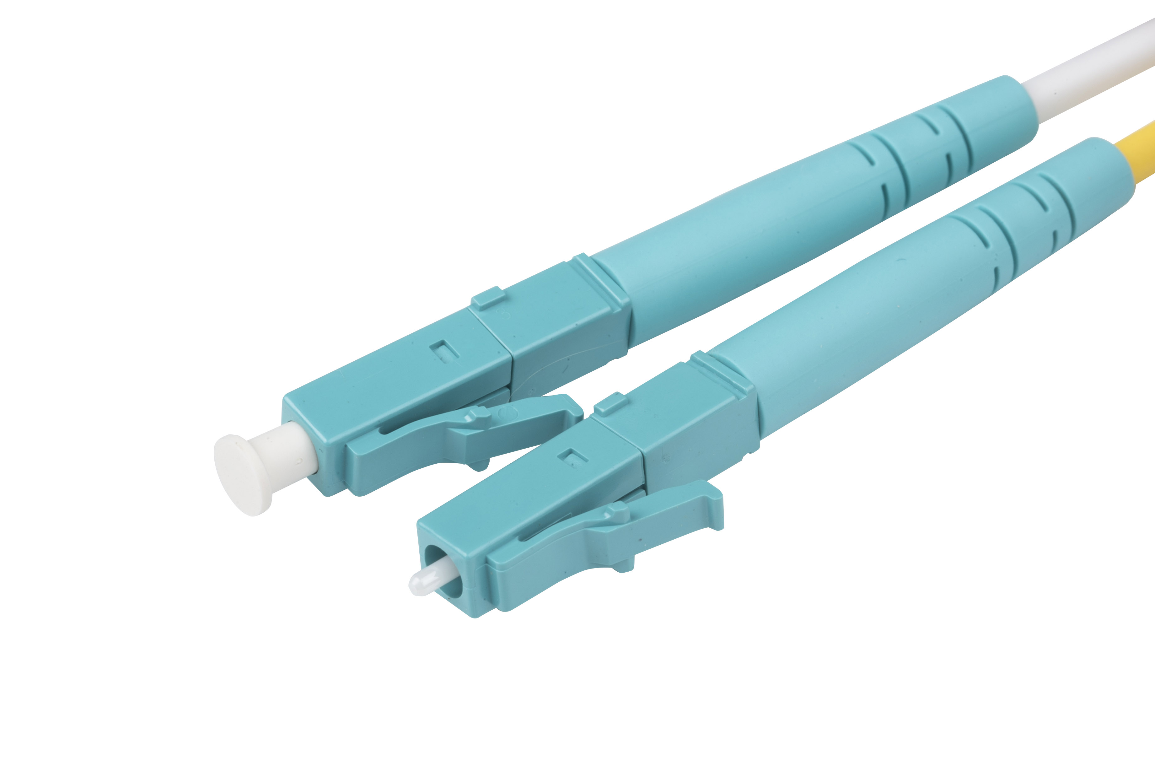 Hyperline FC-D2-503-LC/UR-SC/UR-H-3M-LSZH-AQ Патч-корд волоконно-оптический (шнур) MM 50/125 (OM3), LC-SC, UPC, duplex, 2.0 мм, до 100G, LSZH, 3 м (замена FC-D2-503-LC/PR-SC/PR-H-3M-LSZH-AQ) — фото