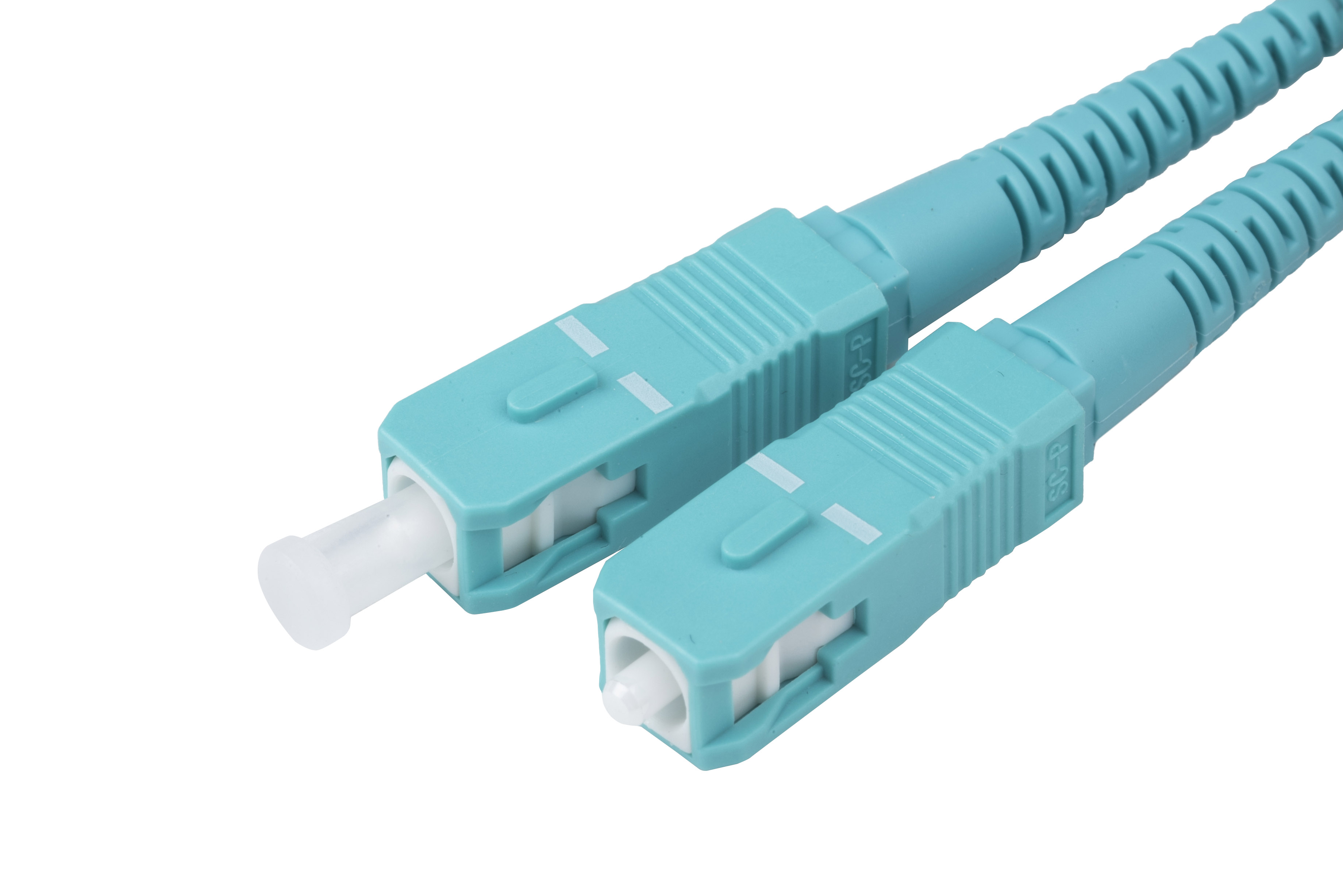 Hyperline FC-D2-503-LC/UR-SC/UR-H-3M-LSZH-AQ Патч-корд волоконно-оптический (шнур) MM 50/125 (OM3), LC-SC, UPC, duplex, 2.0 мм, до 100G, LSZH, 3 м (замена FC-D2-503-LC/PR-SC/PR-H-3M-LSZH-AQ) — фото
